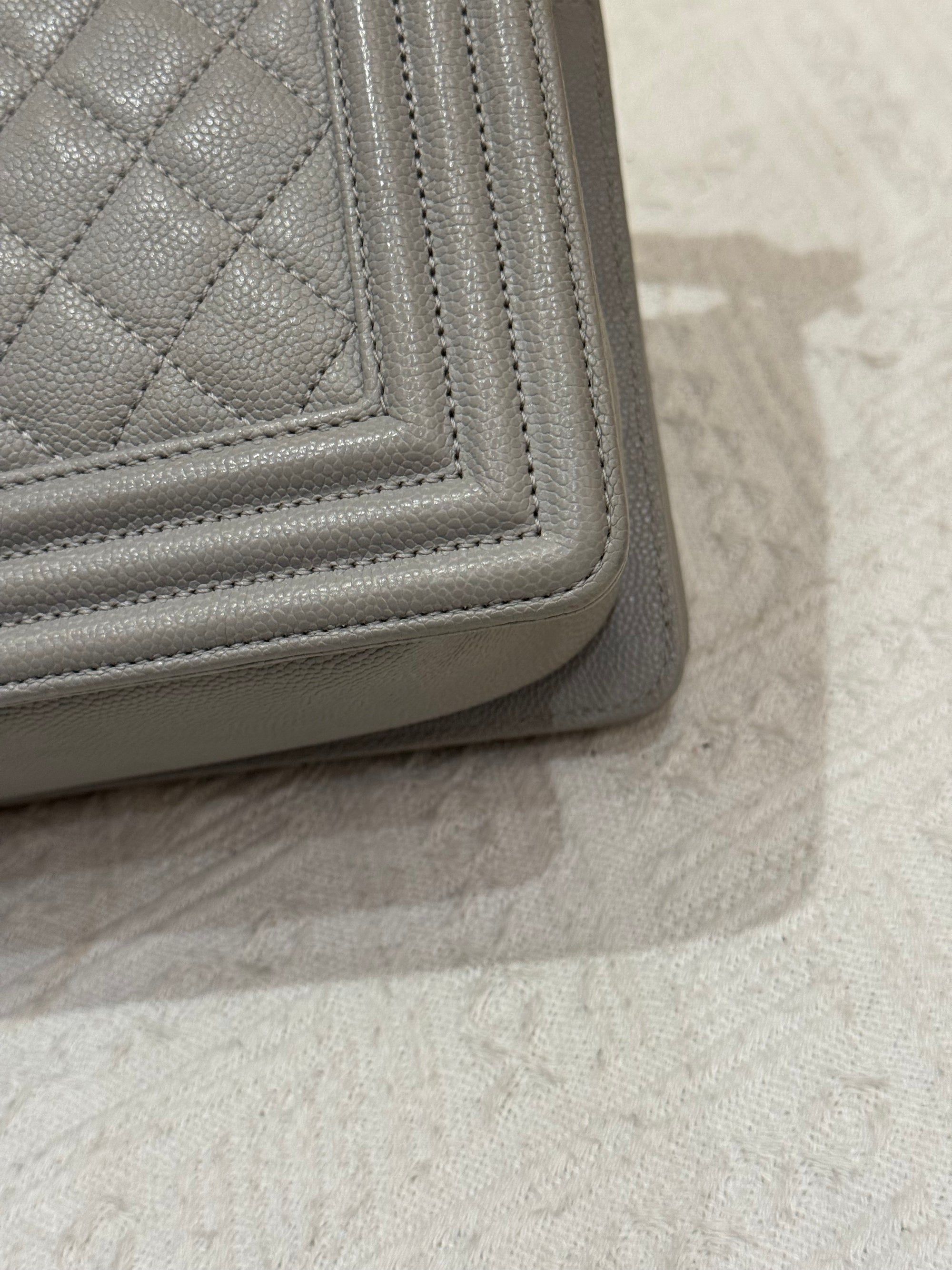 Chanel Boy Medium Light Grey