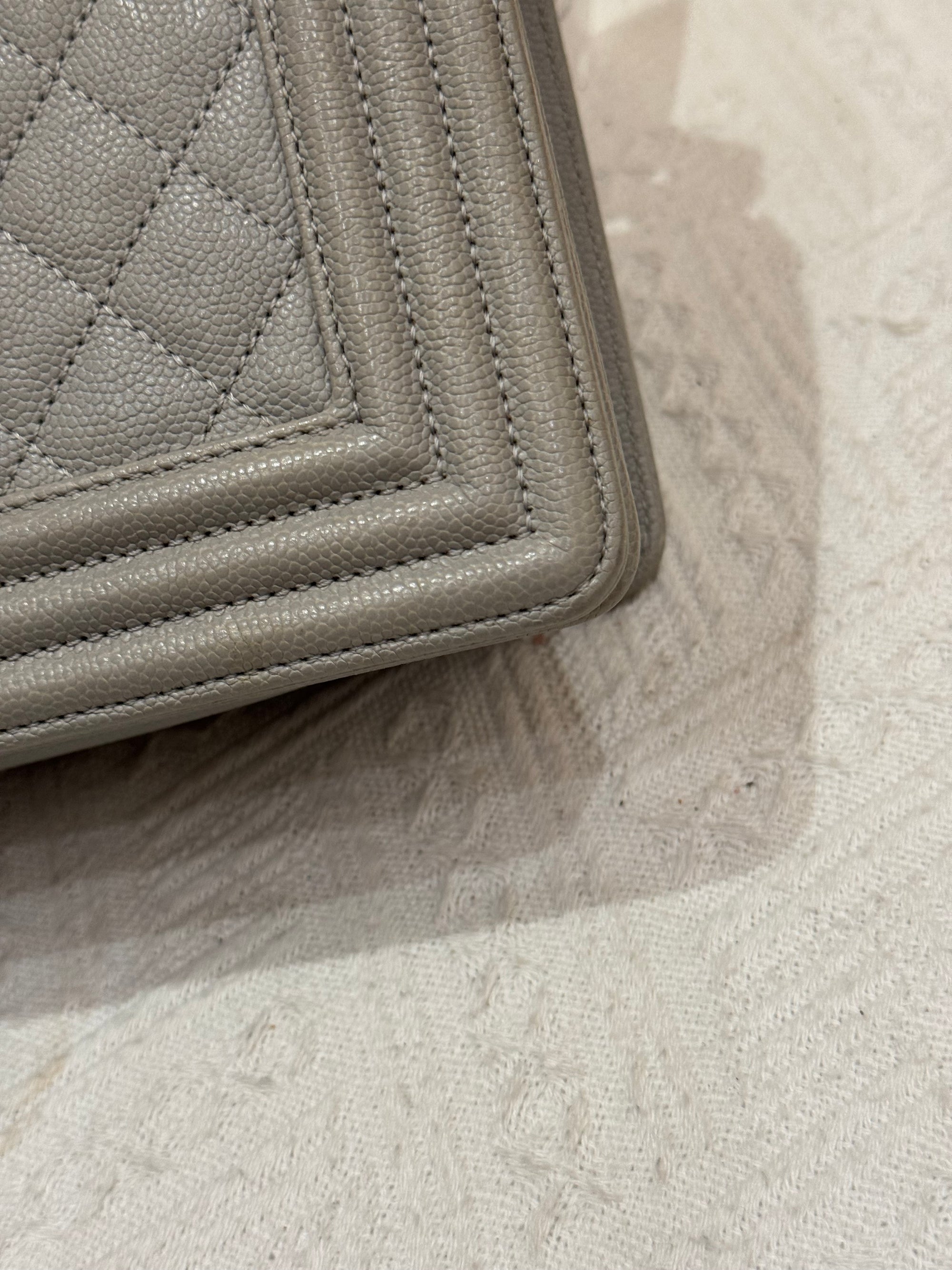 Chanel Boy Medium Light Grey