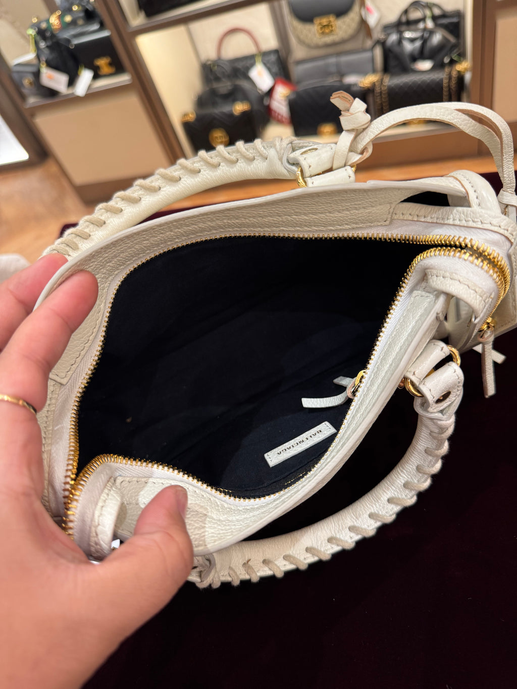 Balenciaga Mini City Edge White GHW