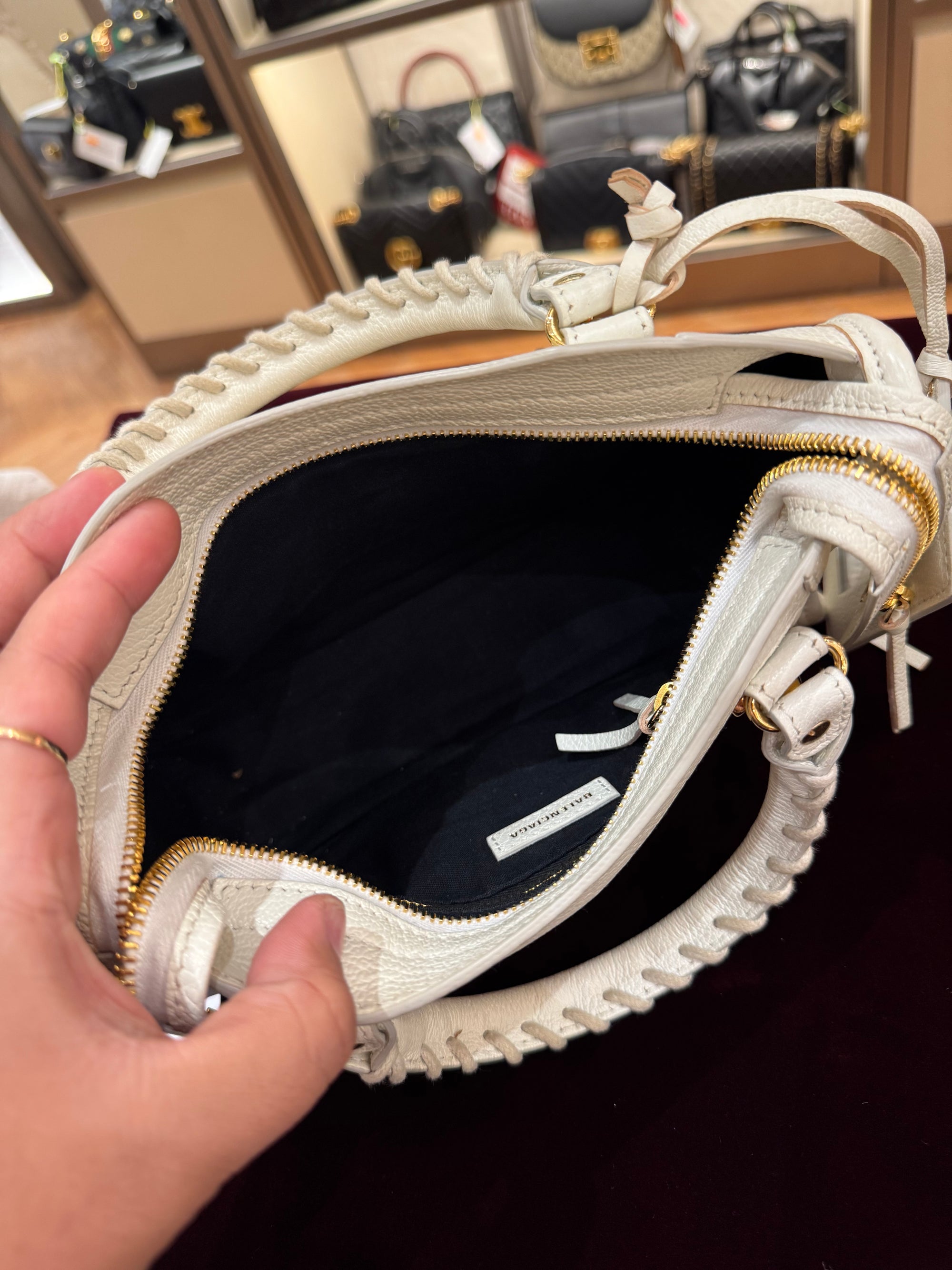 Balenciaga Mini City Edge White GHW