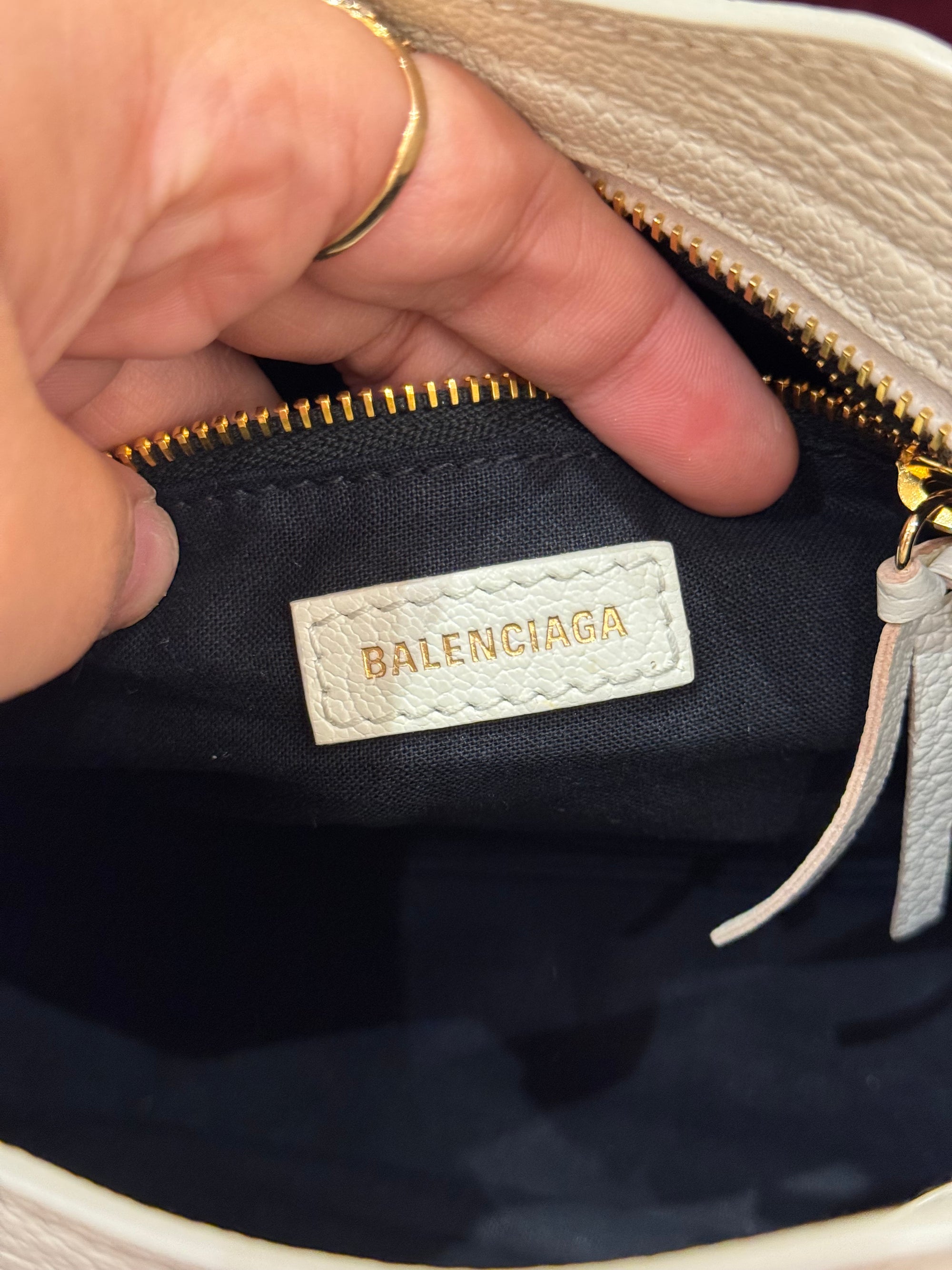 Balenciaga Mini City Edge White GHW