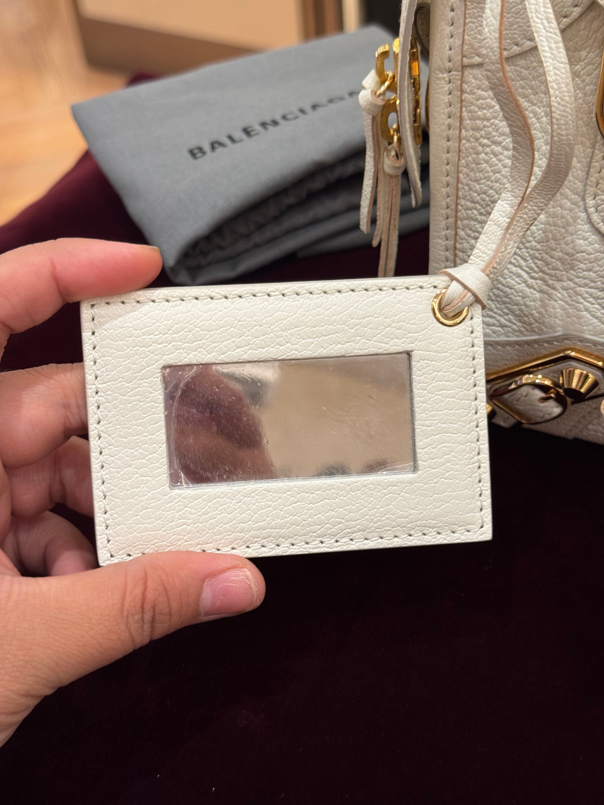 Balenciaga Mini City Edge White GHW