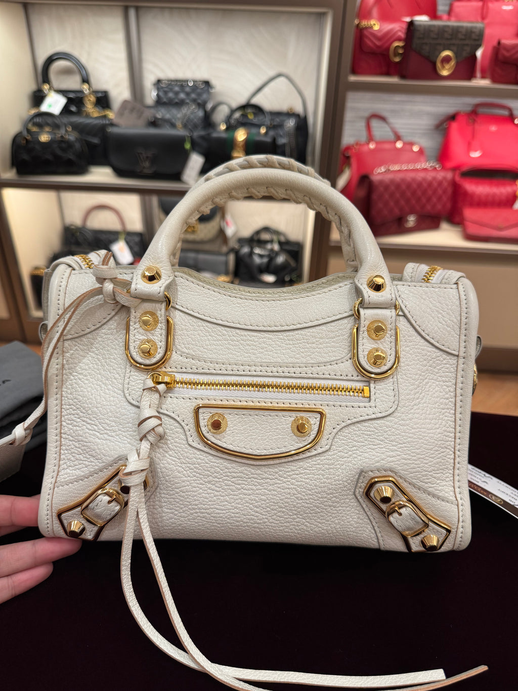 Balenciaga Mini City Edge White GHW
