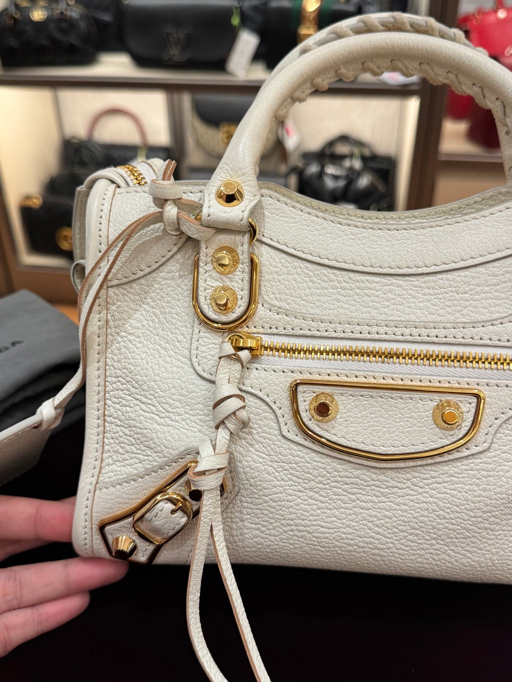 Balenciaga Mini City Edge White GHW