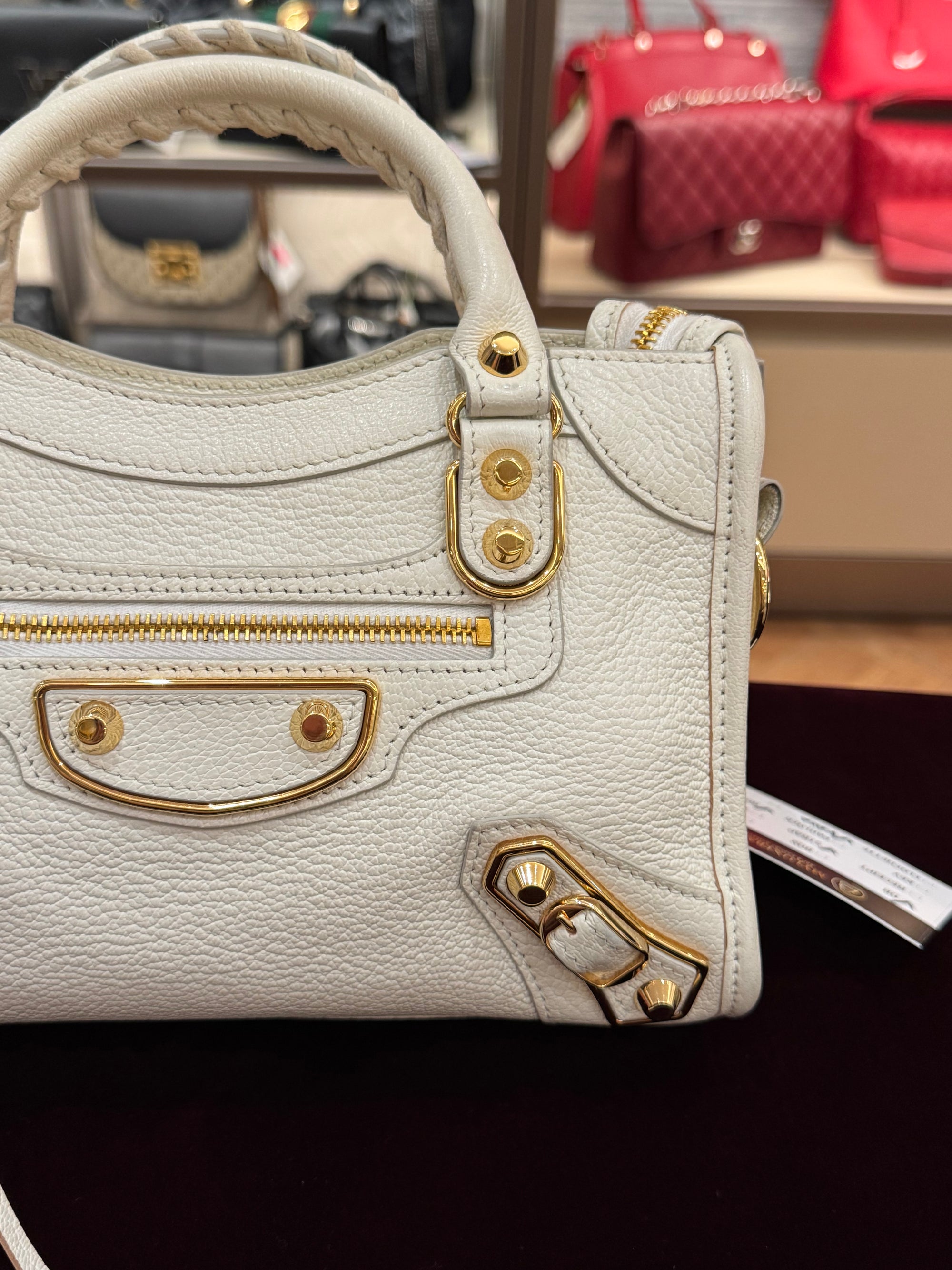 Balenciaga Mini City Edge White GHW