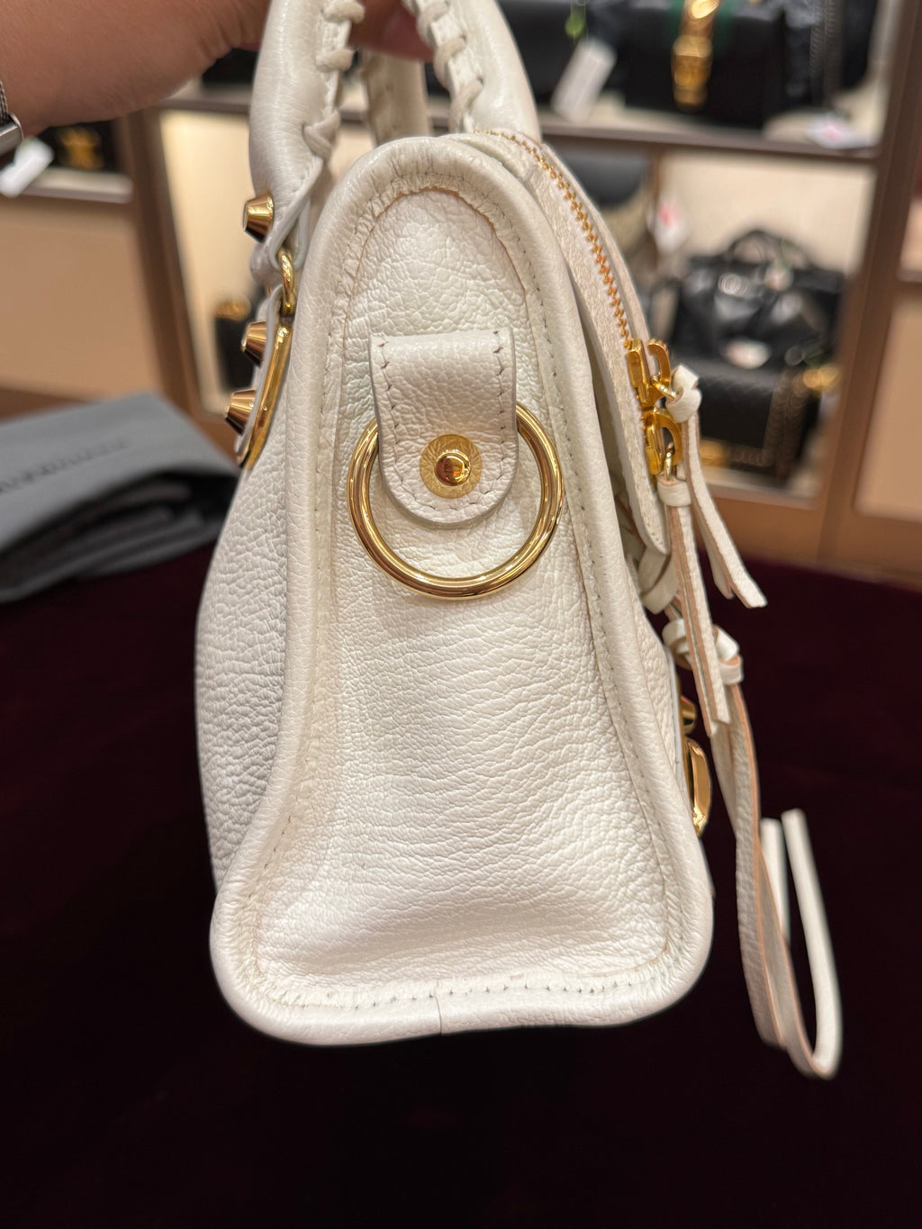 Balenciaga Mini City Edge White GHW