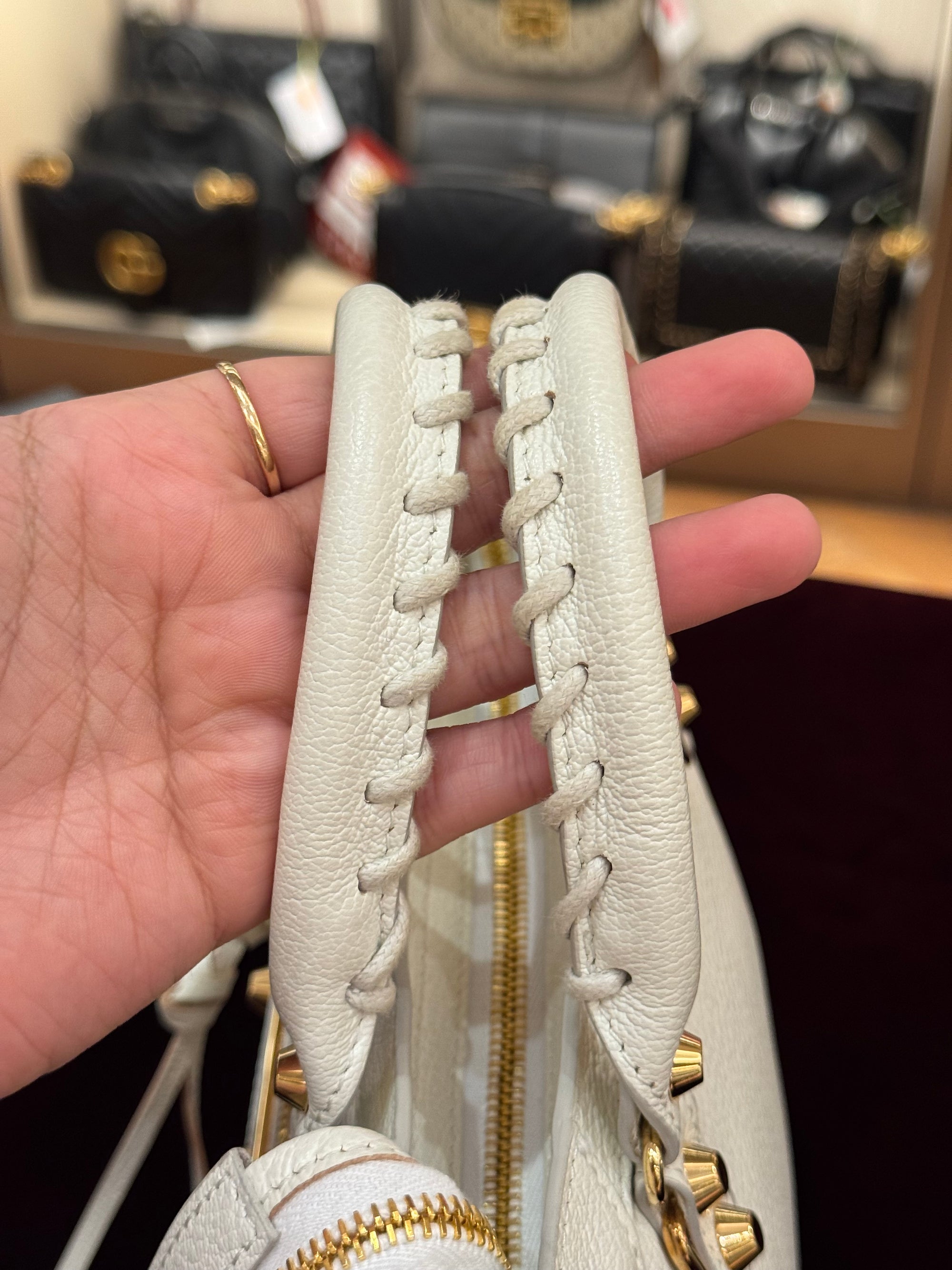 Balenciaga Mini City Edge White GHW