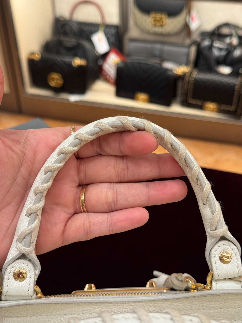Balenciaga Mini City Edge White GHW