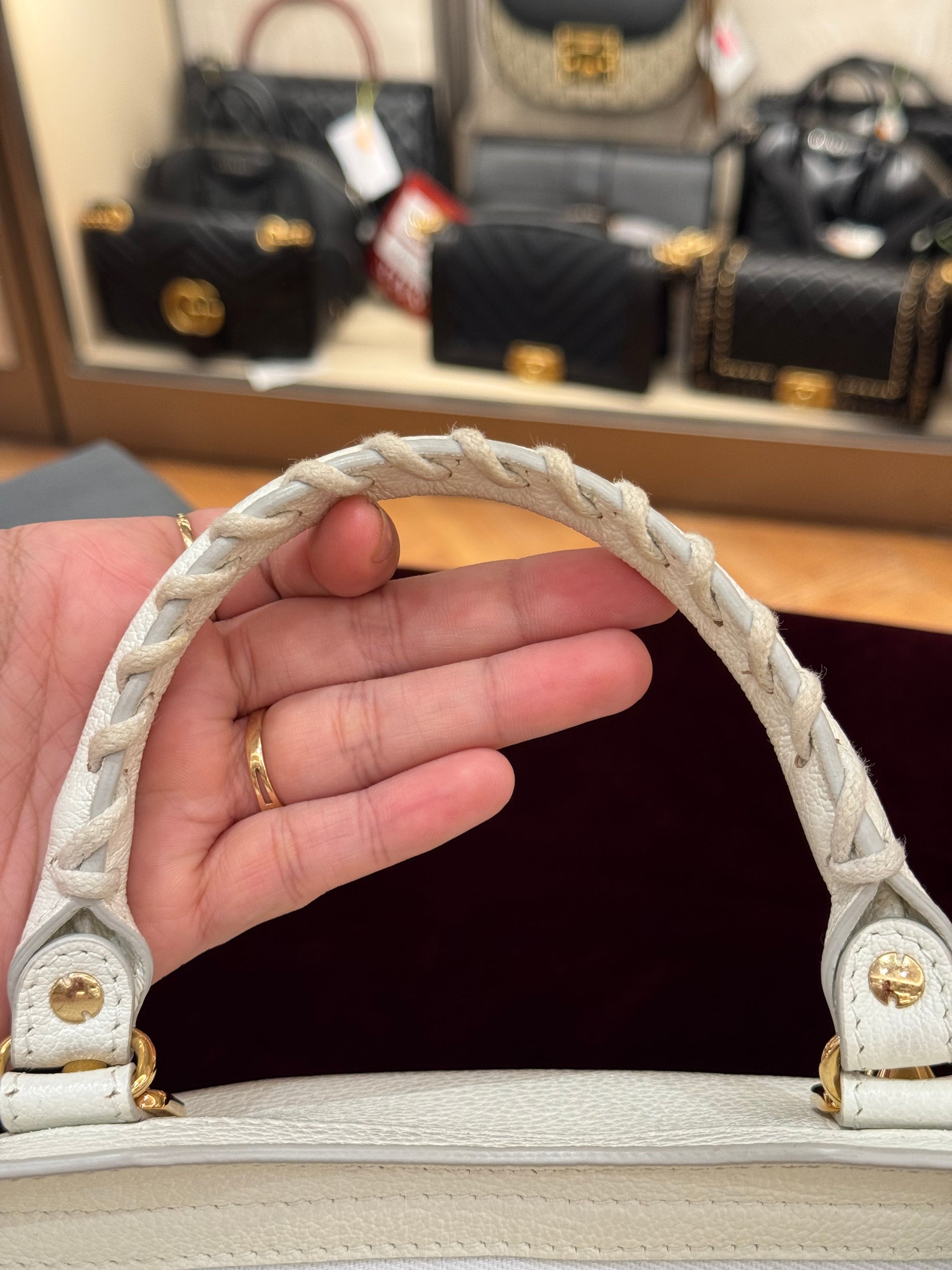 Balenciaga Mini City Edge White GHW