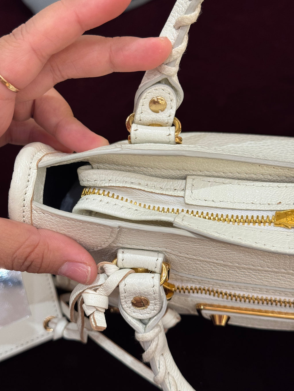 Balenciaga Mini City Edge White GHW