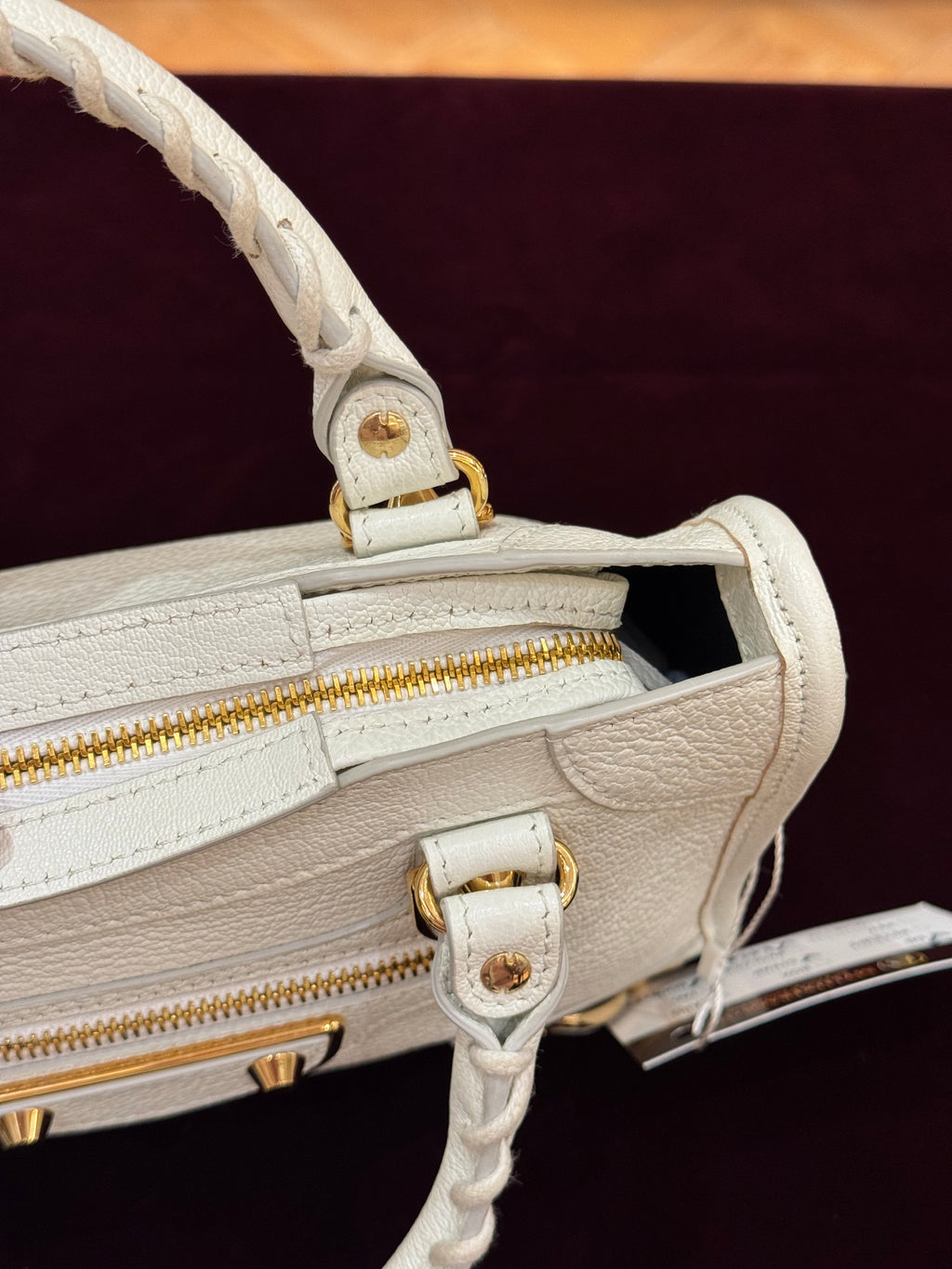 Balenciaga Mini City Edge White GHW