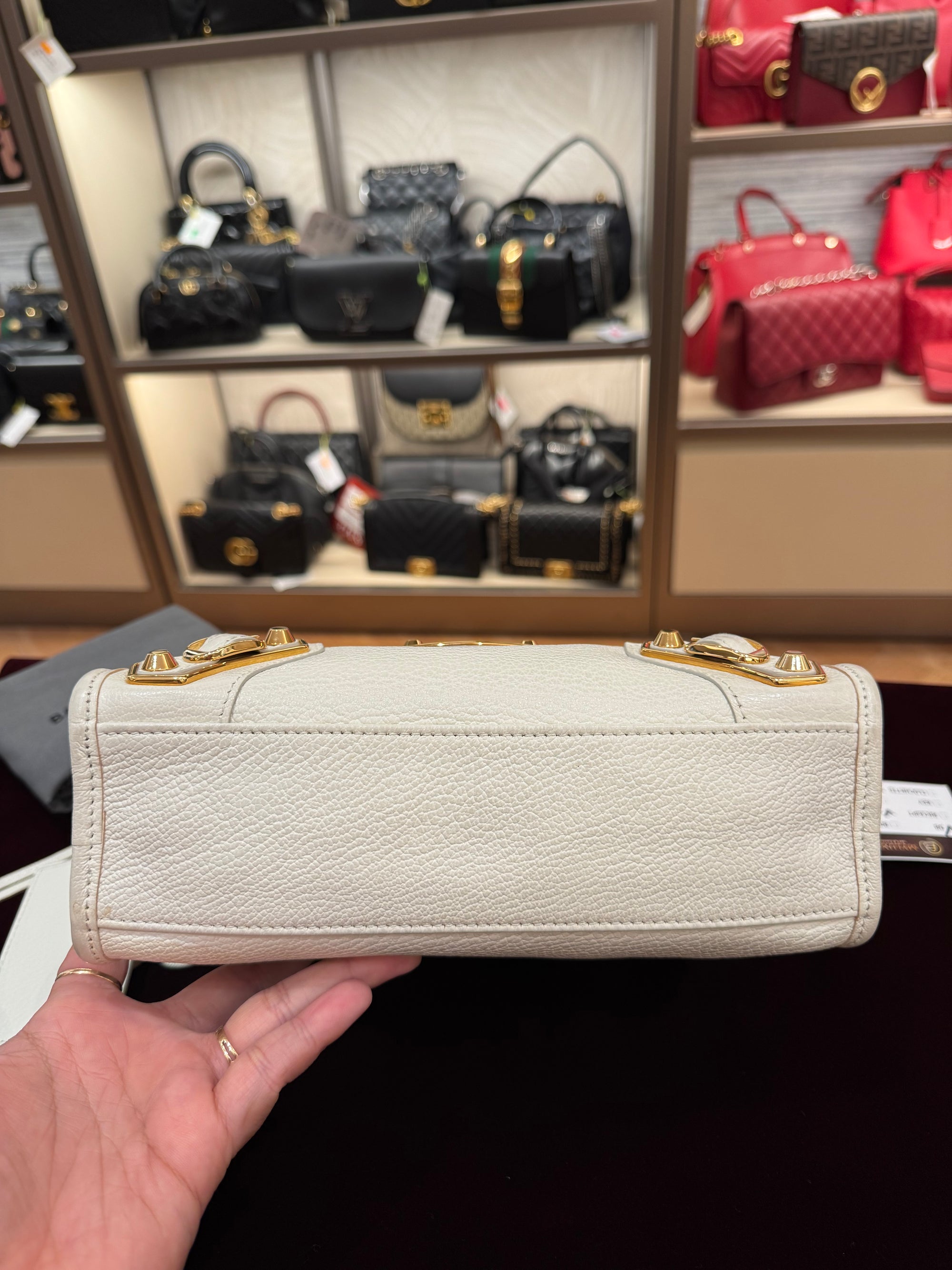 Balenciaga Mini City Edge White GHW
