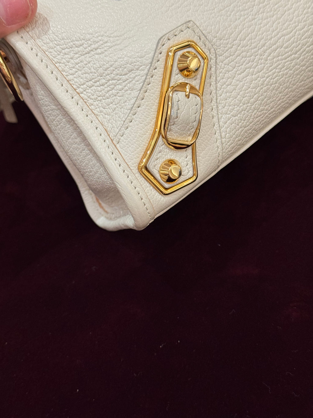 Balenciaga Mini City Edge White GHW
