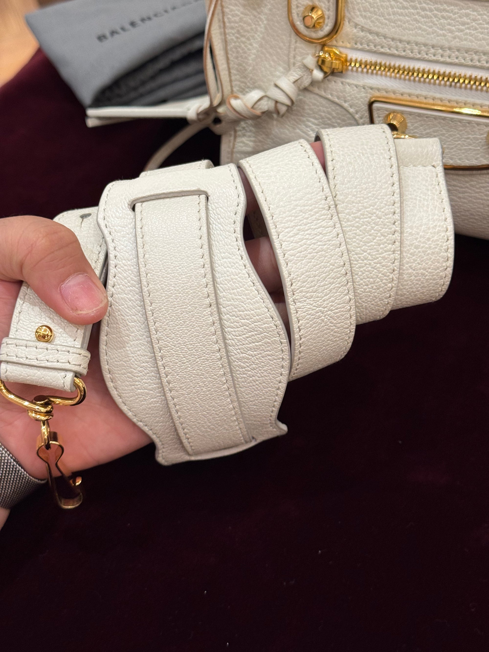 Balenciaga Mini City Edge White GHW