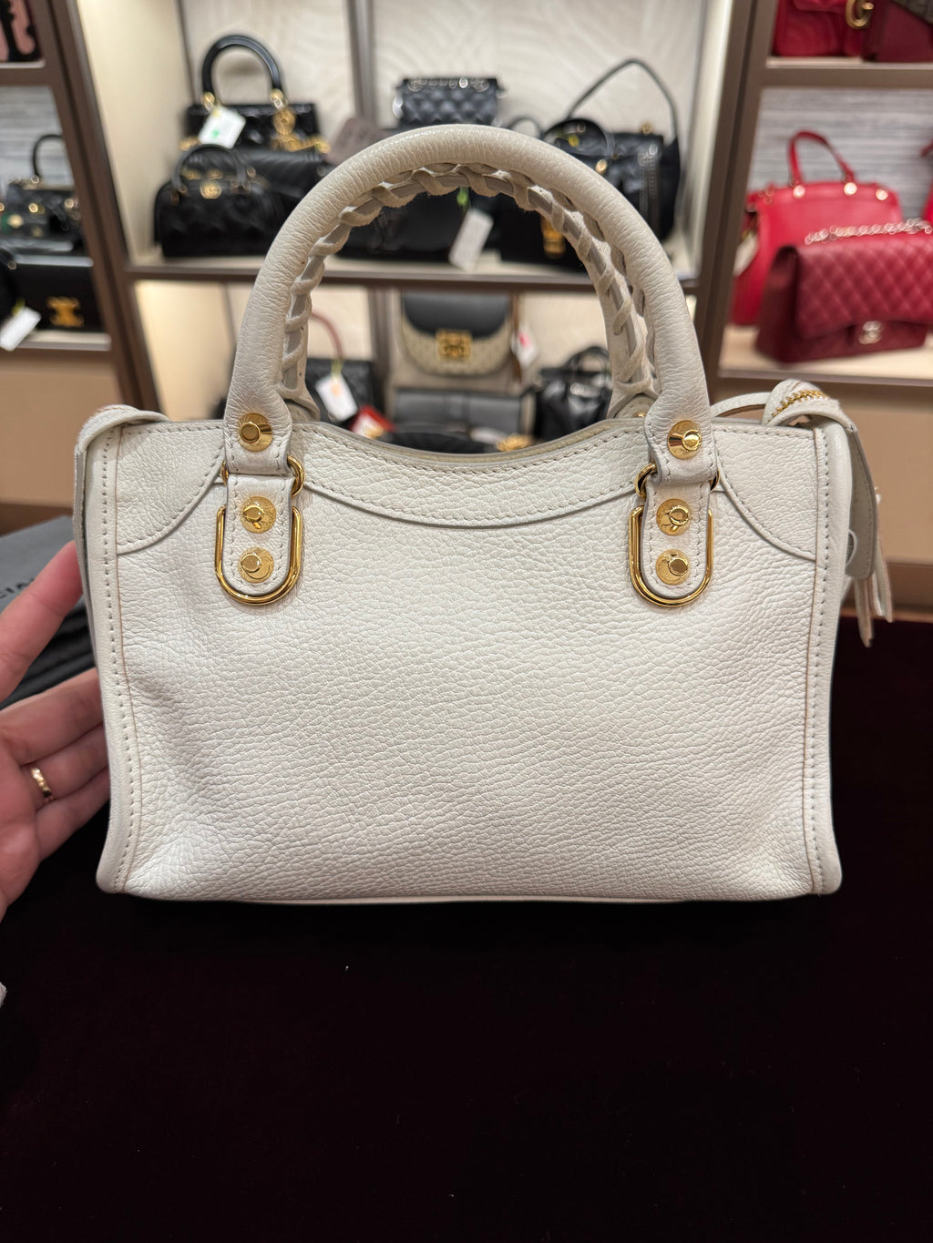 Balenciaga Mini City Edge White GHW