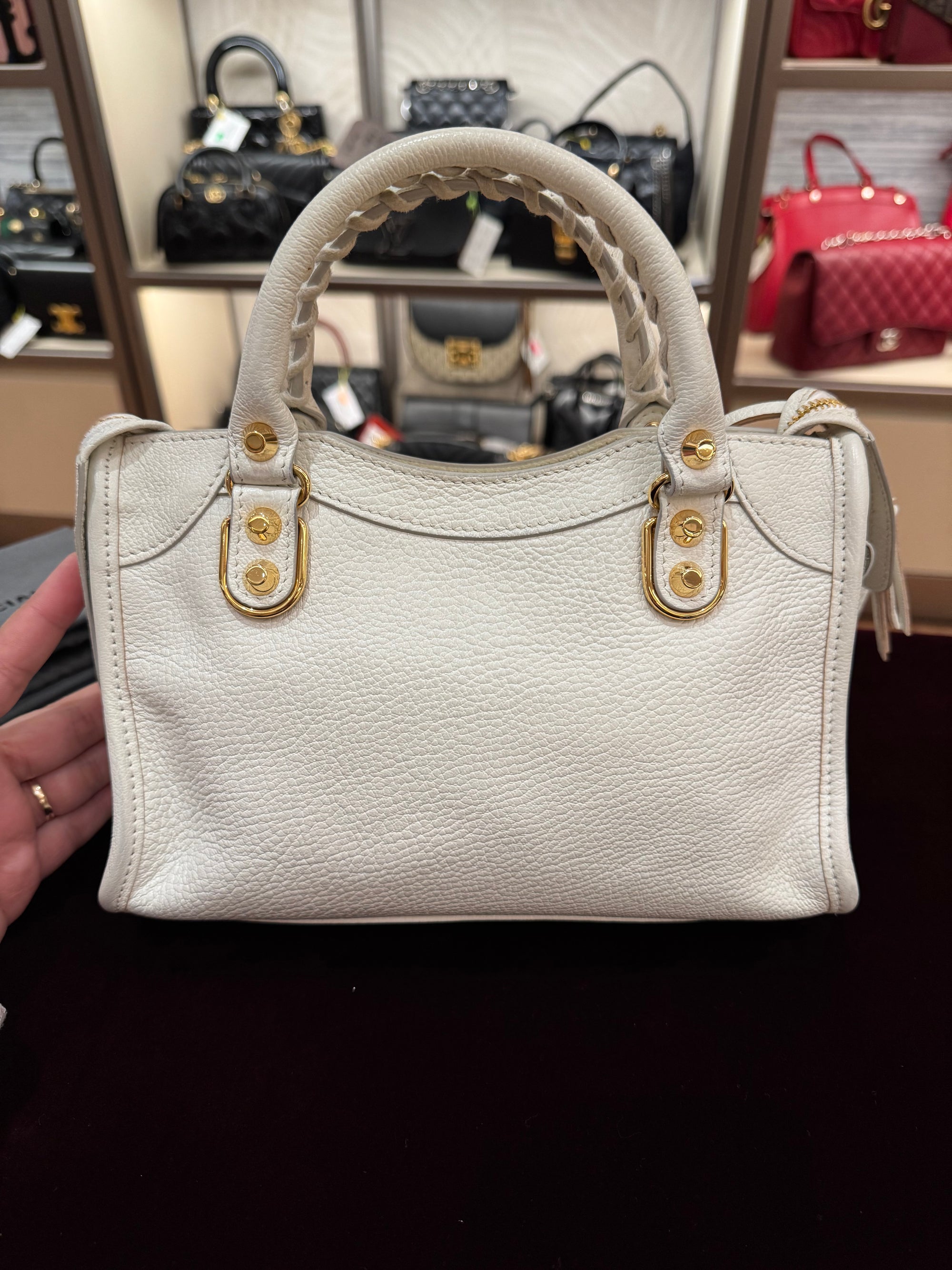 Balenciaga Mini City Edge White GHW