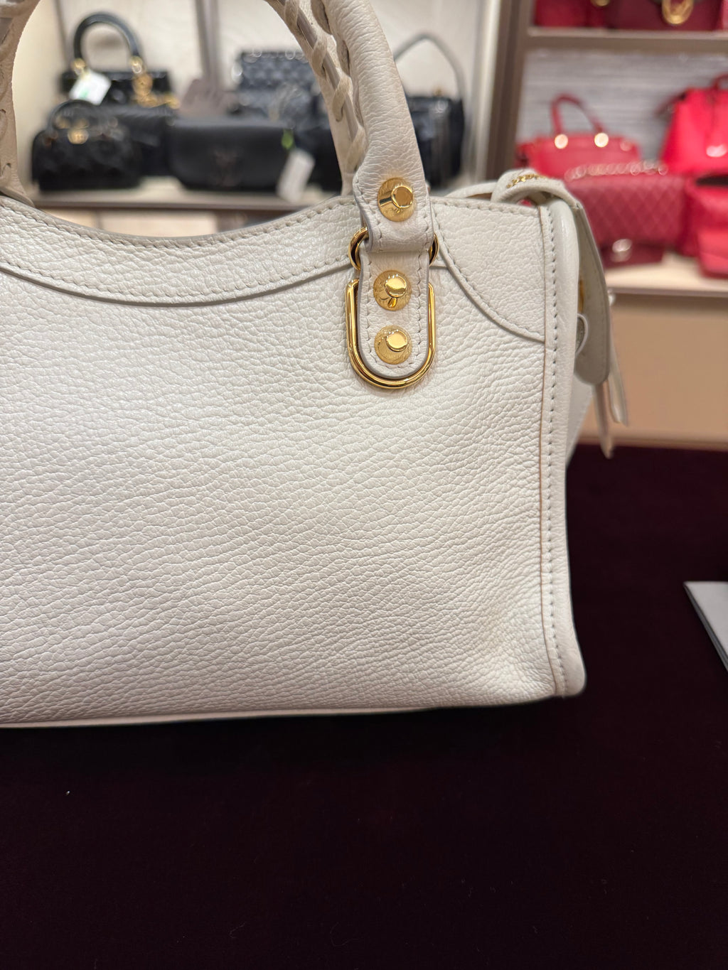 Balenciaga Mini City Edge White GHW