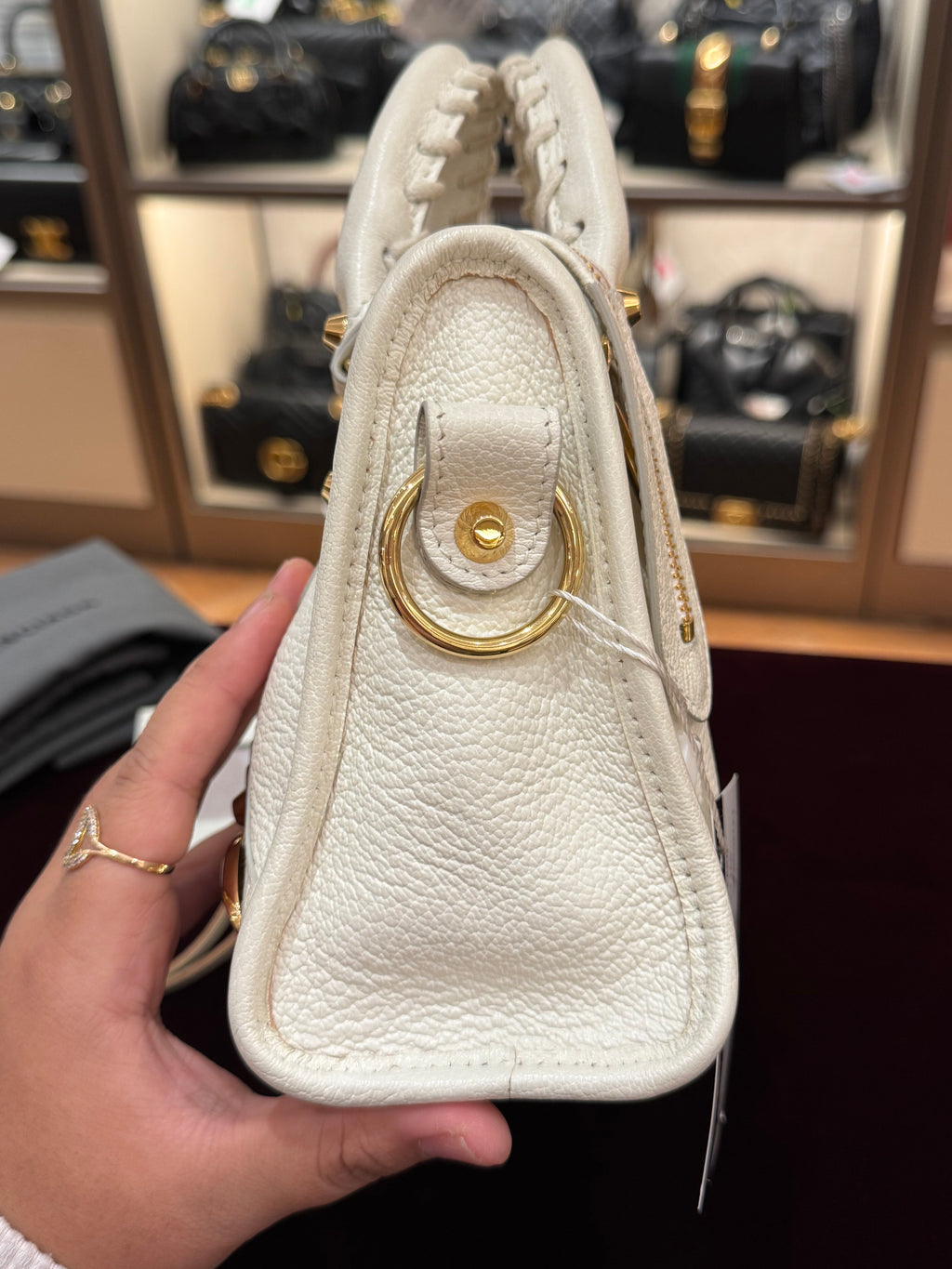 Balenciaga Mini City Edge White GHW