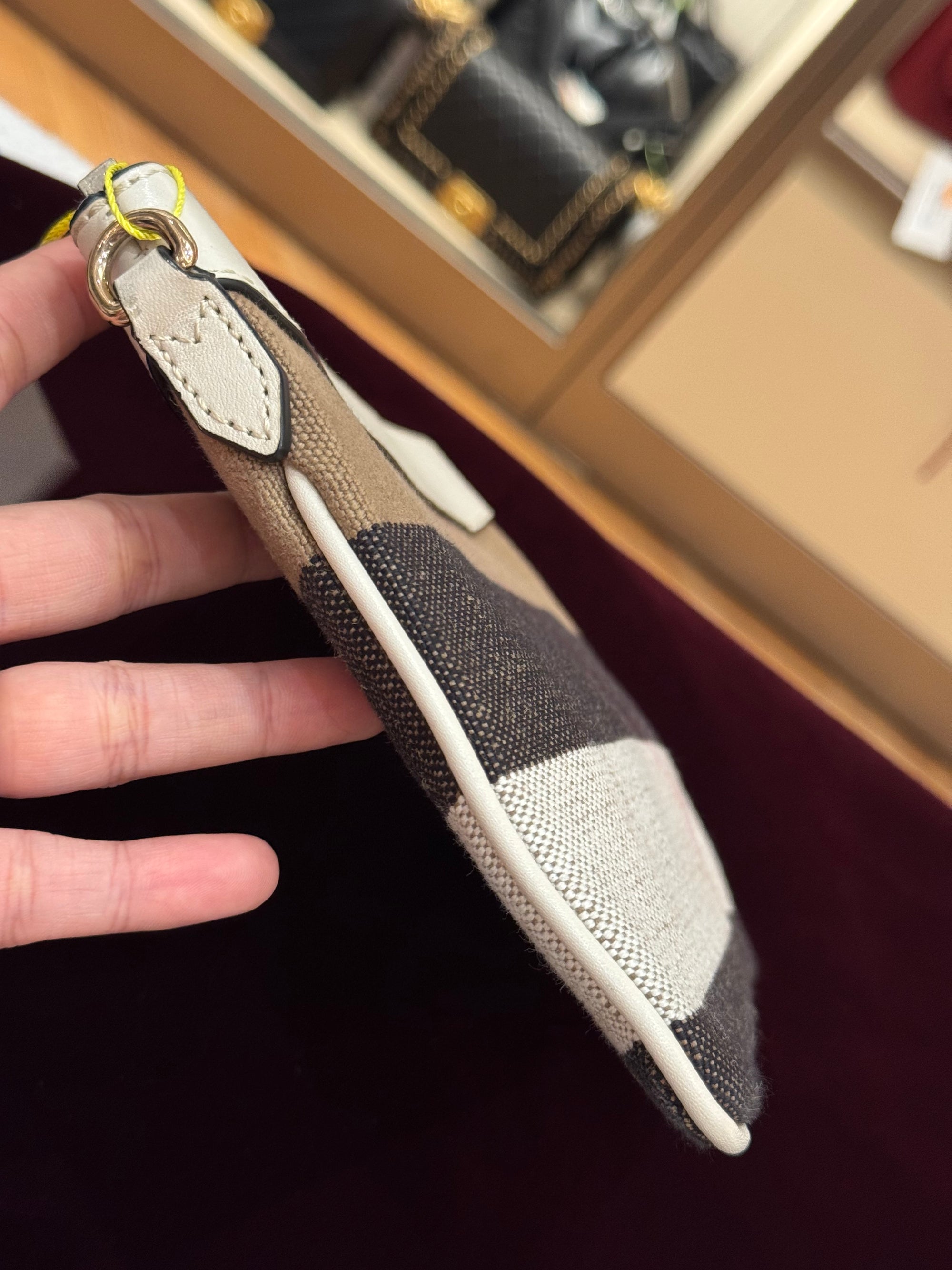 Burberry Check Peyton Crossbody White