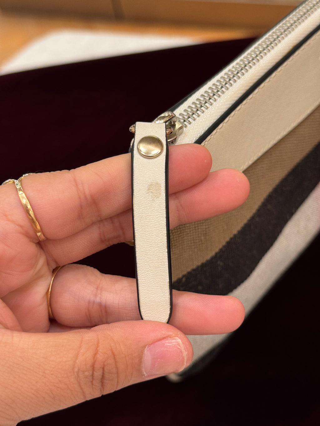 Burberry Check Peyton Crossbody White