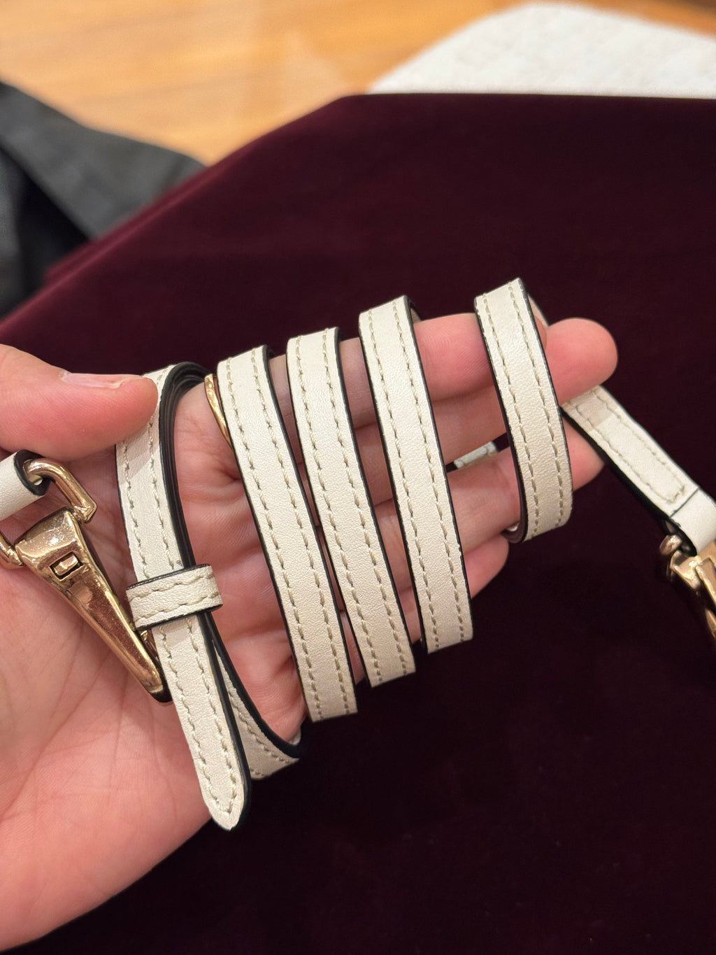 Burberry Check Peyton Crossbody White
