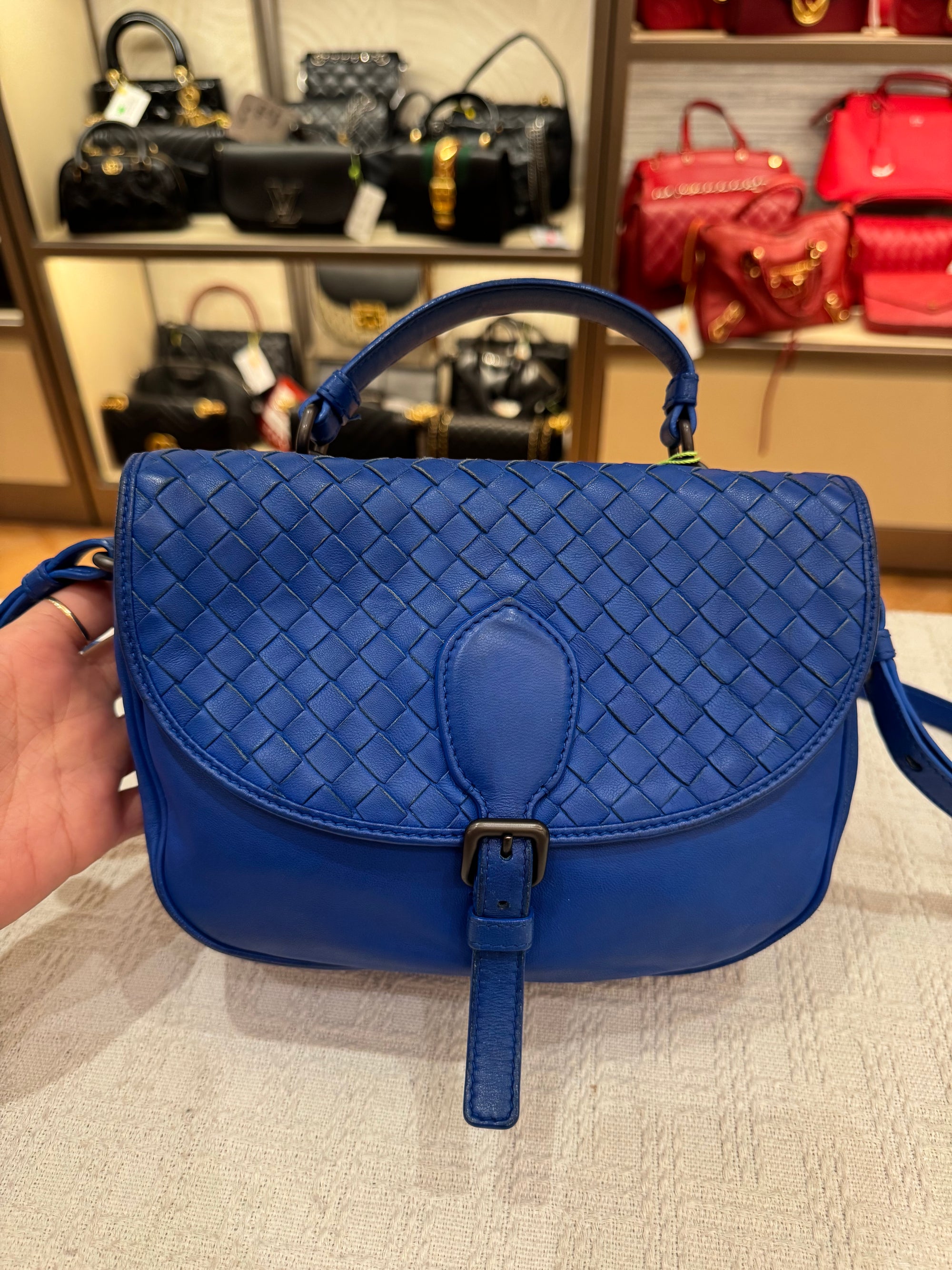 Bottega Veneta Sling Tophandle Blue