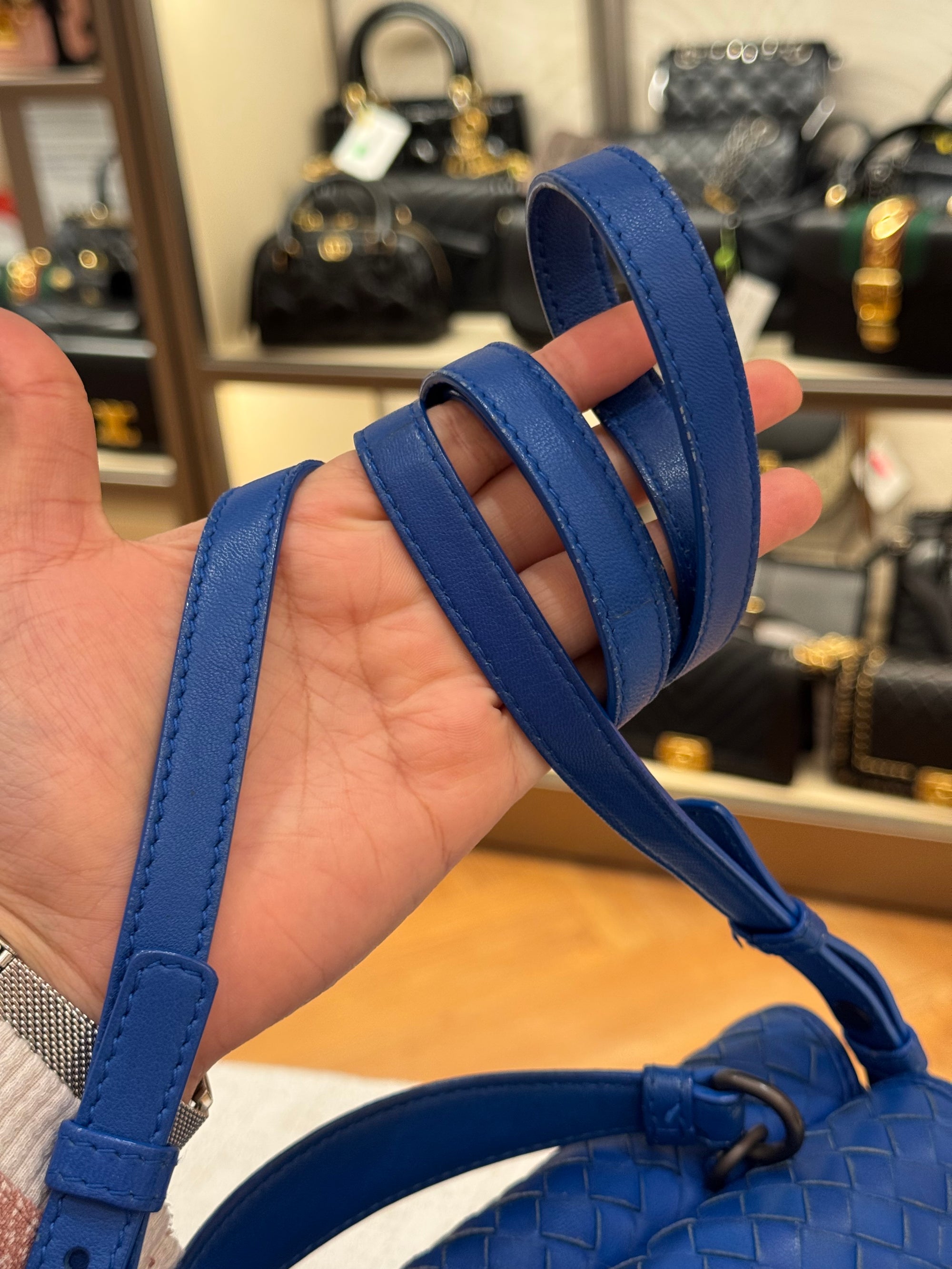 Bottega Veneta Sling Tophandle Blue