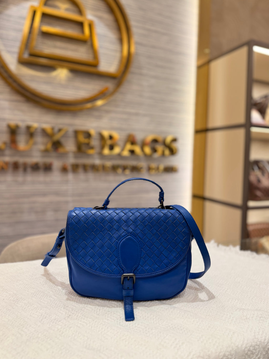 Bottega Veneta Sling Tophandle Blue