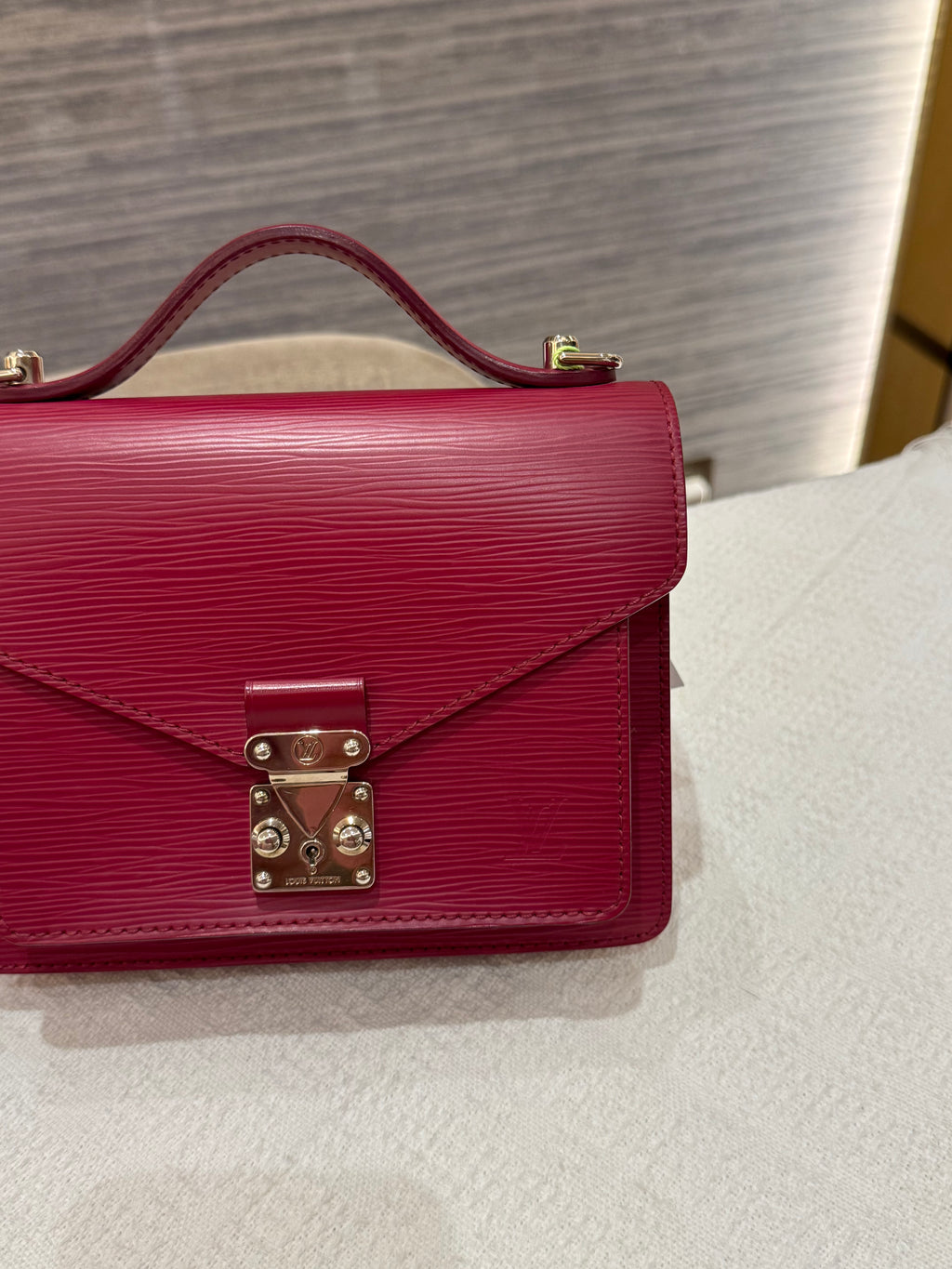 Louis Vuitton BB Monceau Epi Fuchsia
