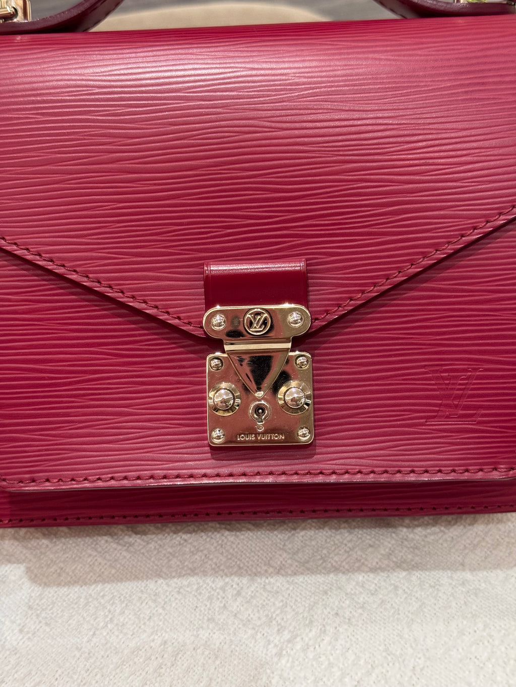 Louis Vuitton BB Monceau Epi Fuchsia
