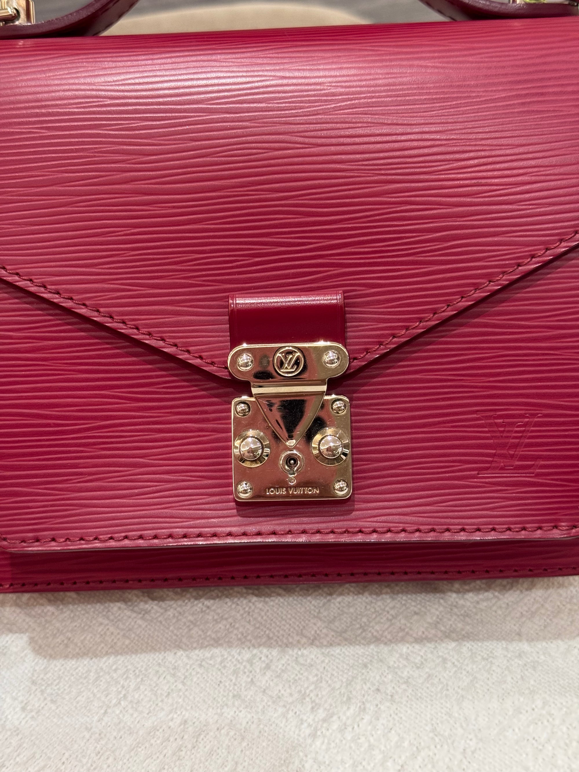Louis Vuitton BB Monceau Epi Fuchsia