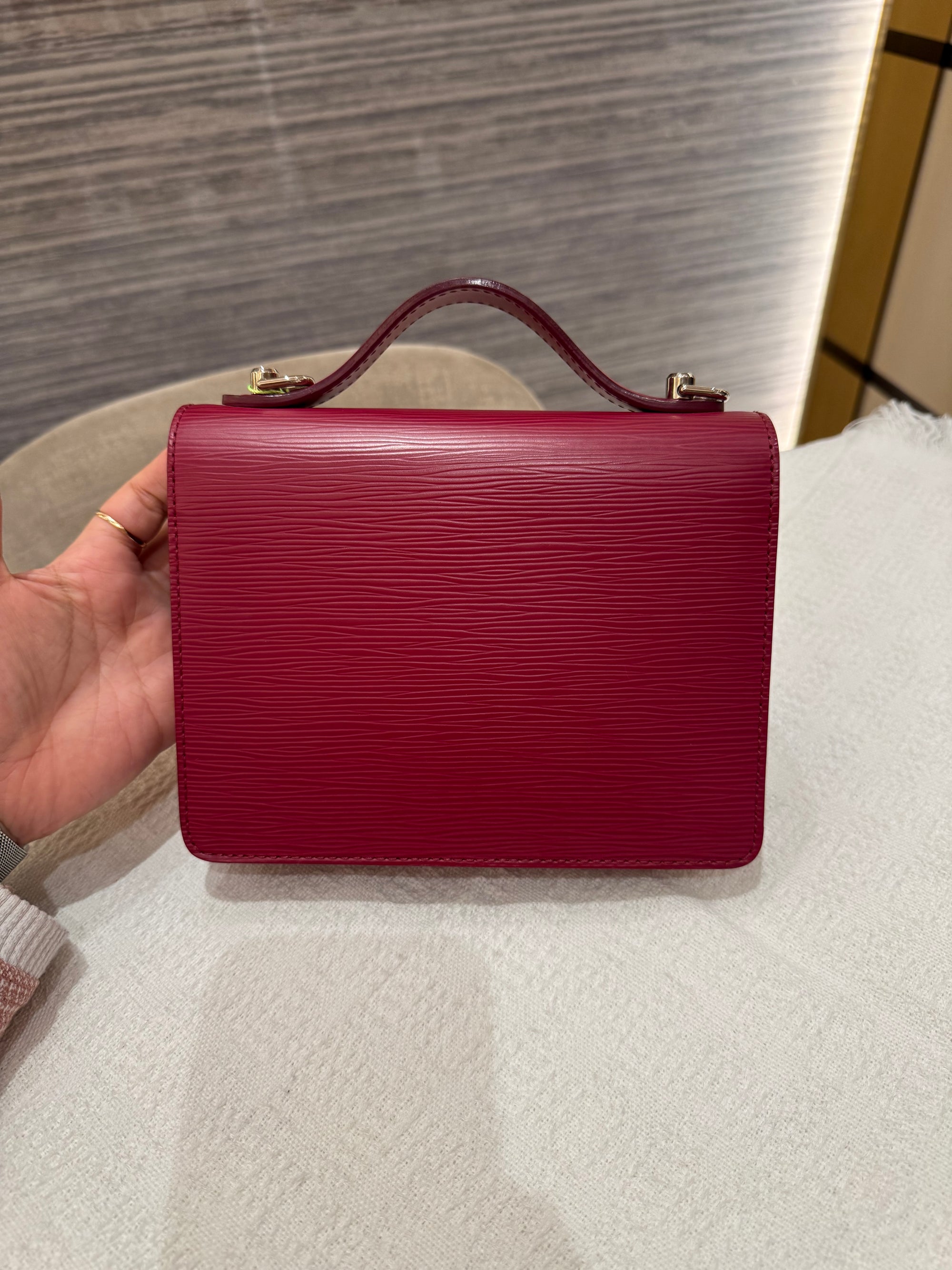 Louis Vuitton BB Monceau Epi Fuchsia