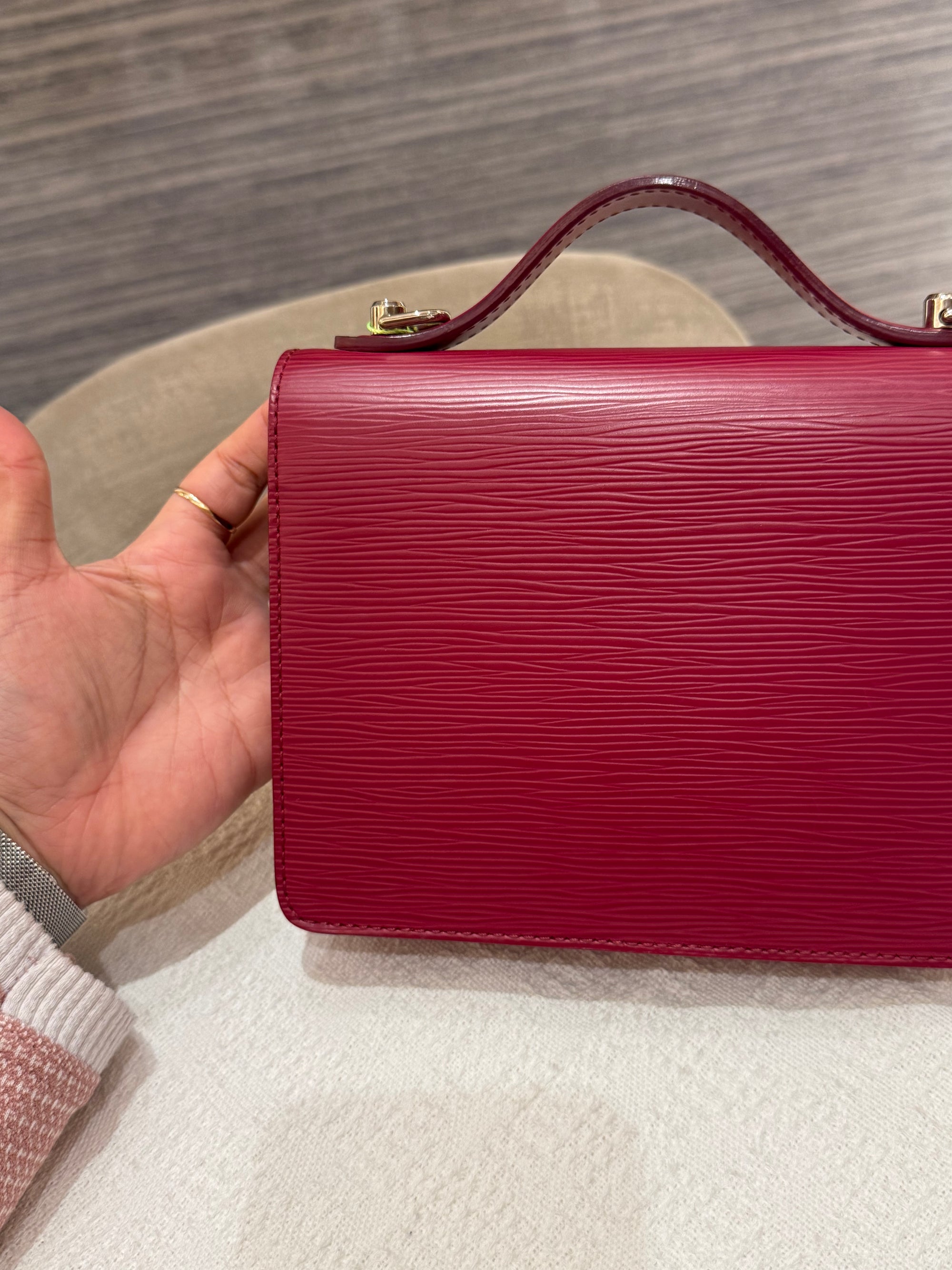 Louis Vuitton BB Monceau Epi Fuchsia