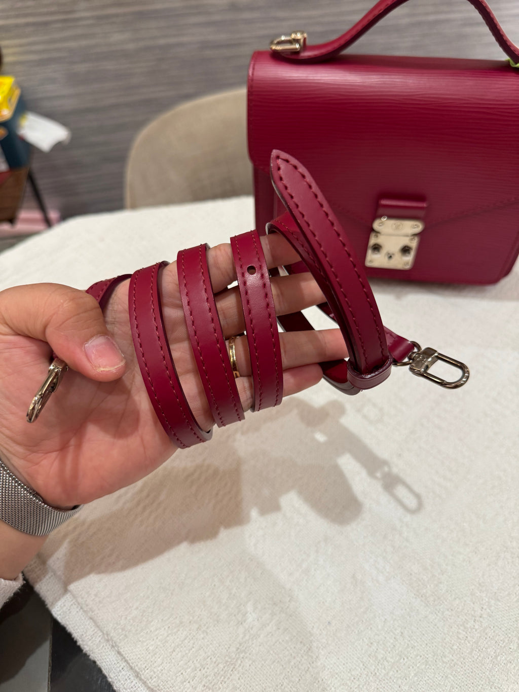 Louis Vuitton BB Monceau Epi Fuchsia