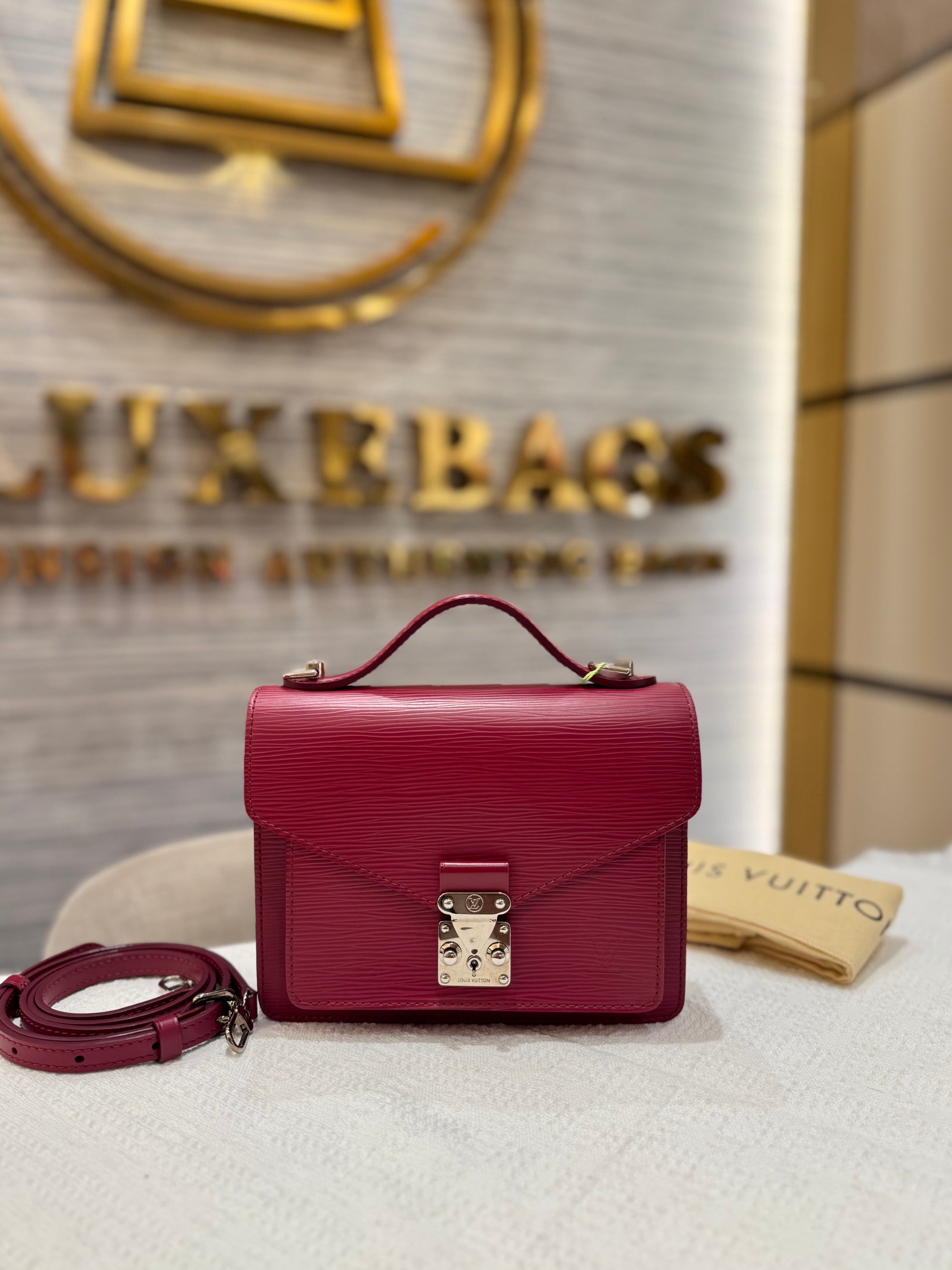 Louis Vuitton BB Monceau Epi Fuchsia