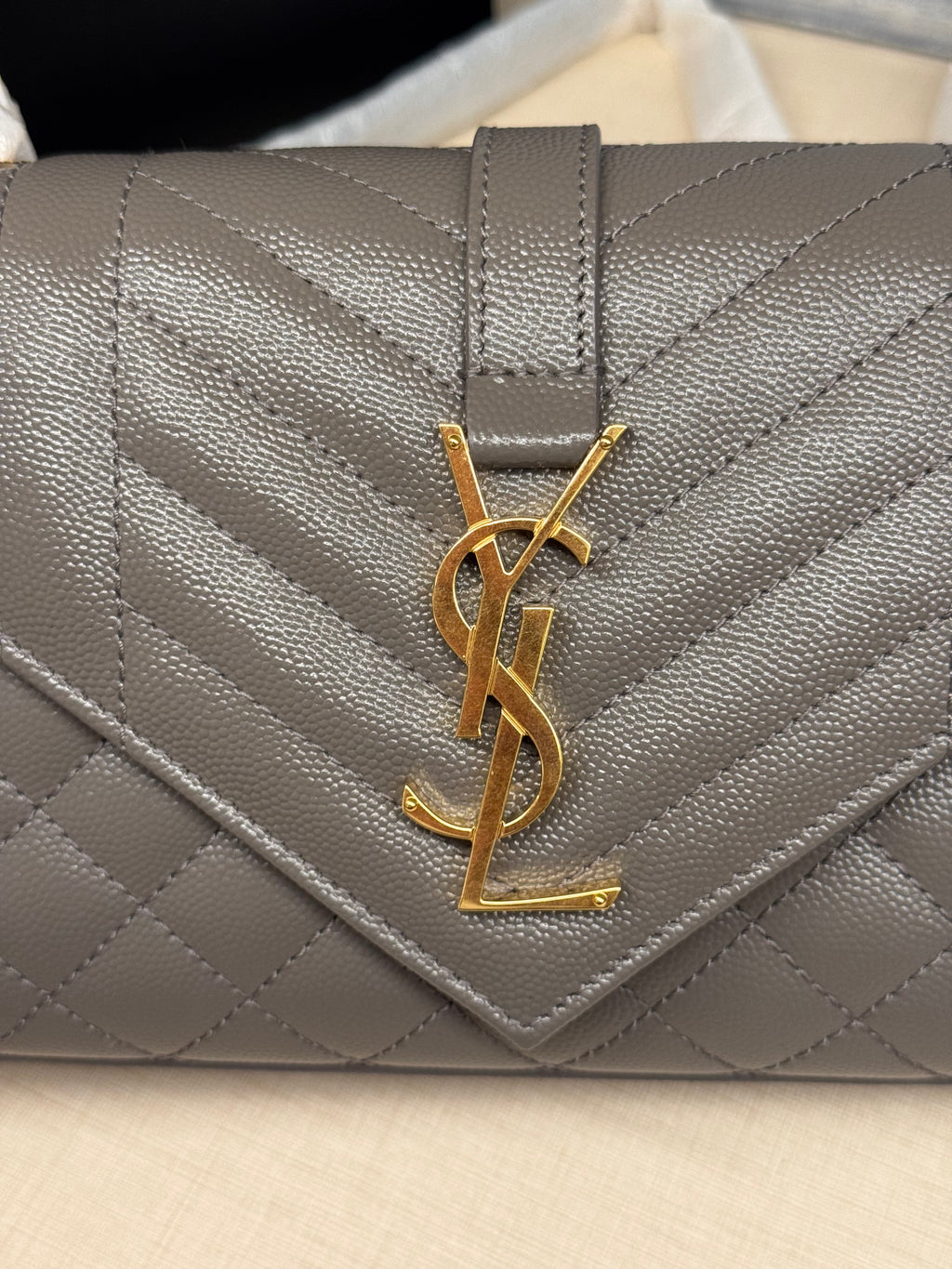 Saint Laurent Envelope Small Grey