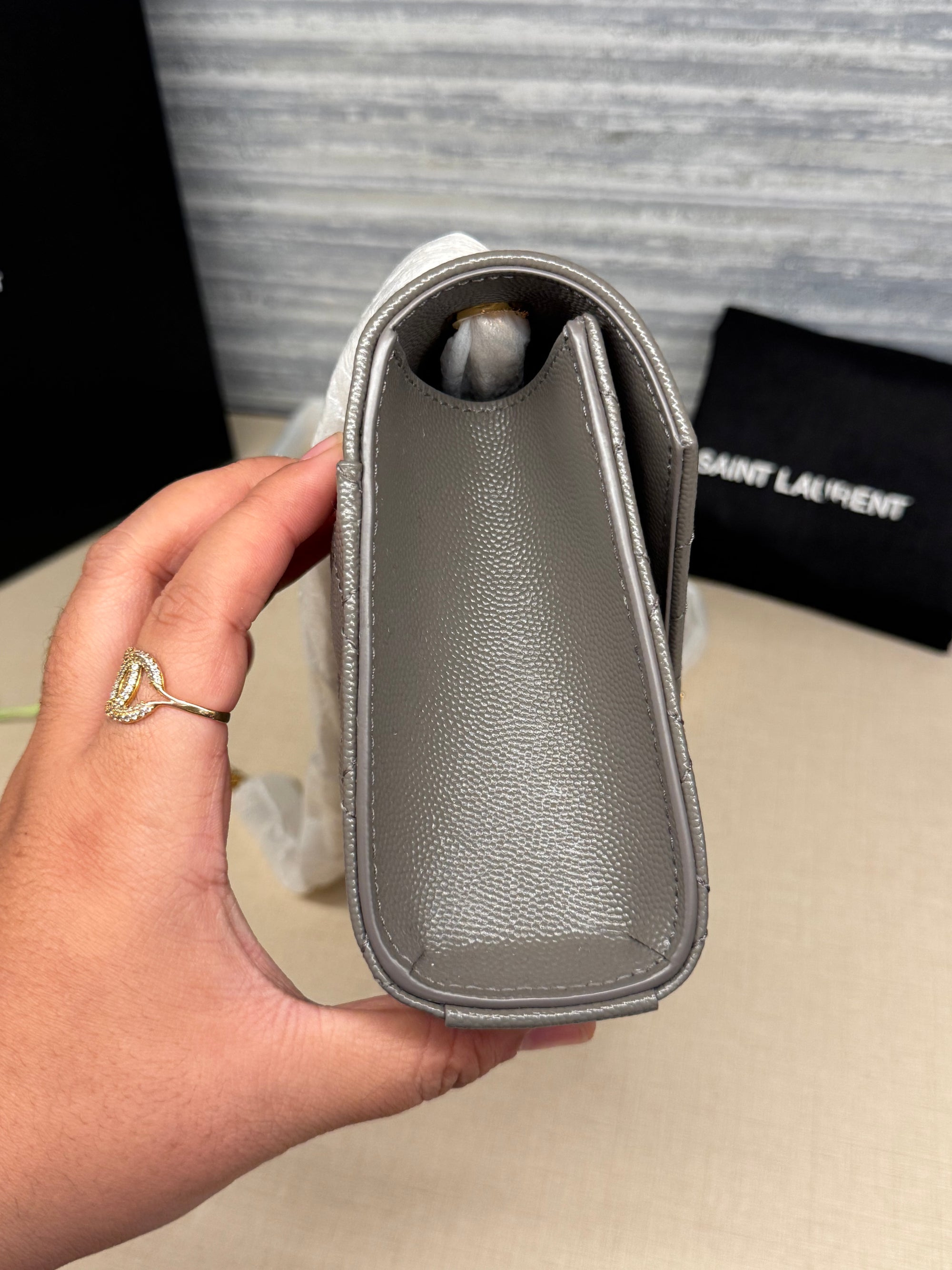 Saint Laurent Envelope Small Grey