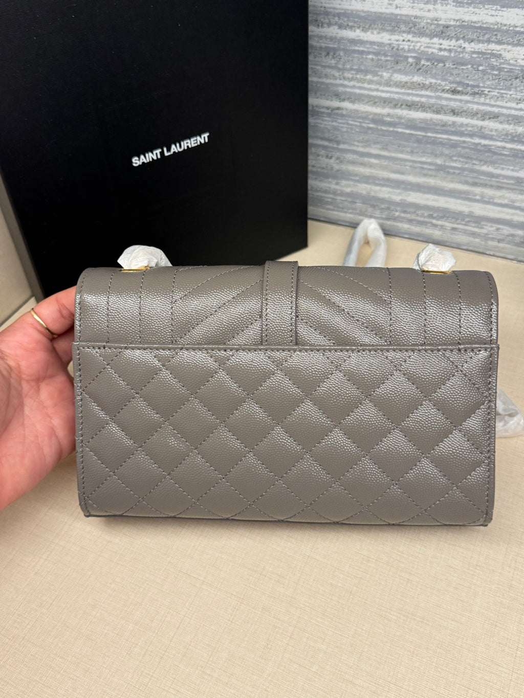Saint Laurent Envelope Small Grey