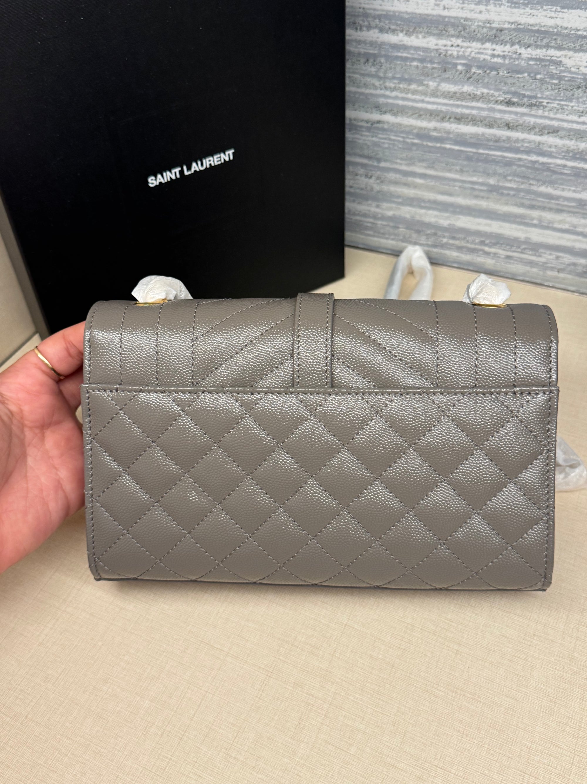 Saint Laurent Envelope Small Grey