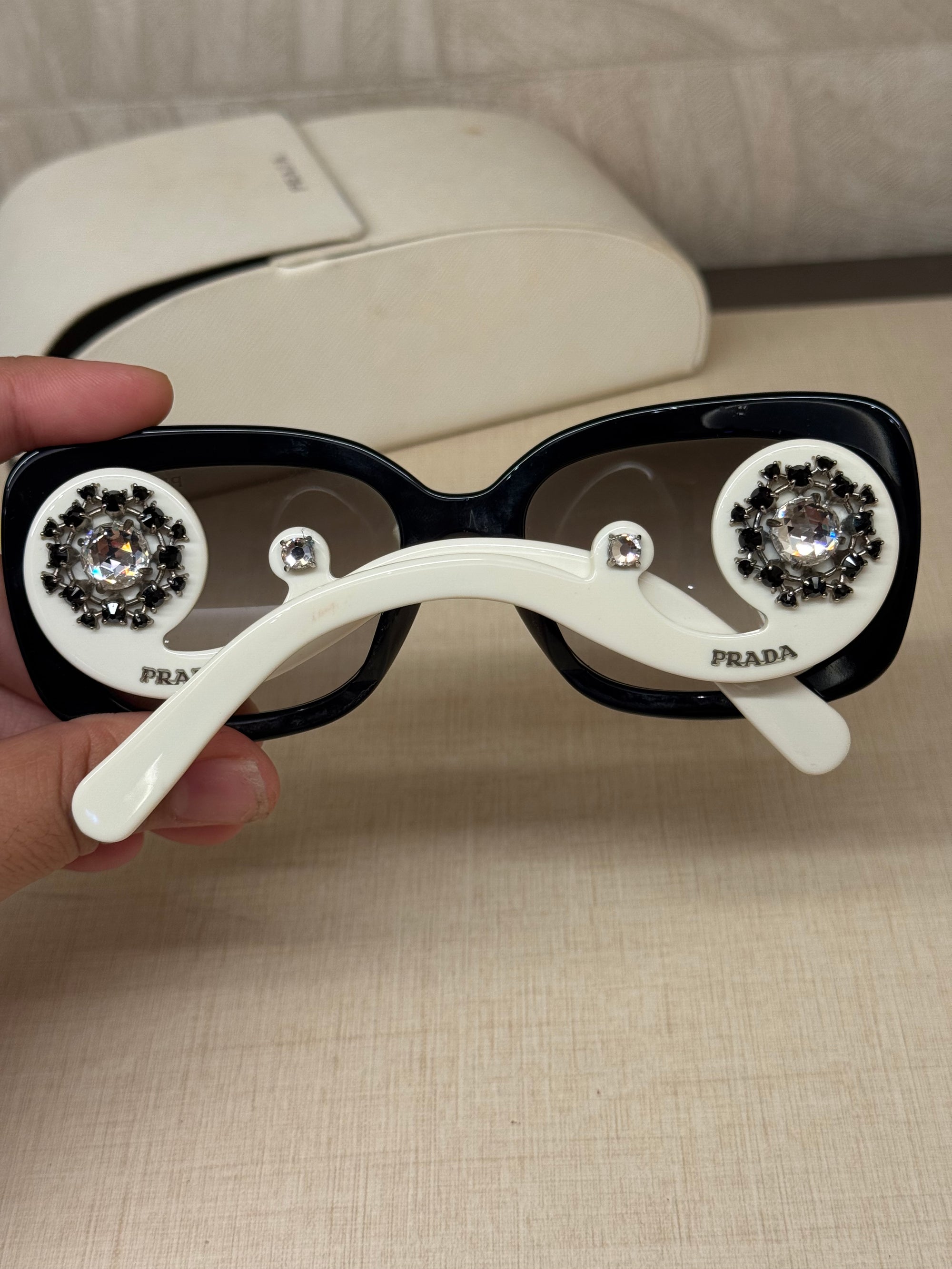Prada Sunglasses Crystal White