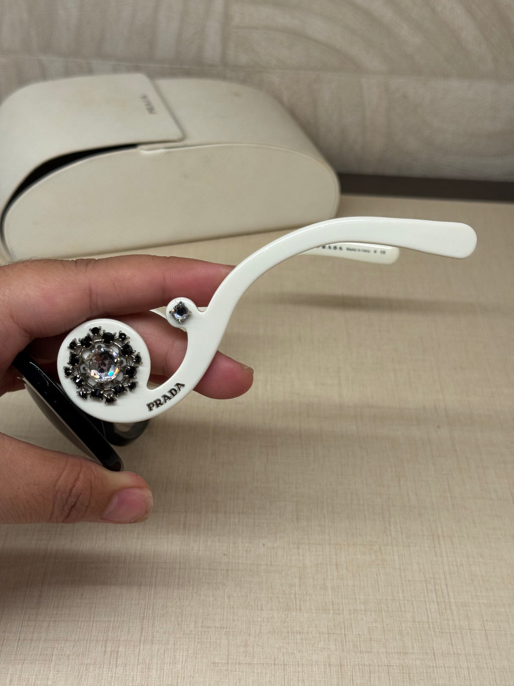 Prada Sunglasses Crystal White