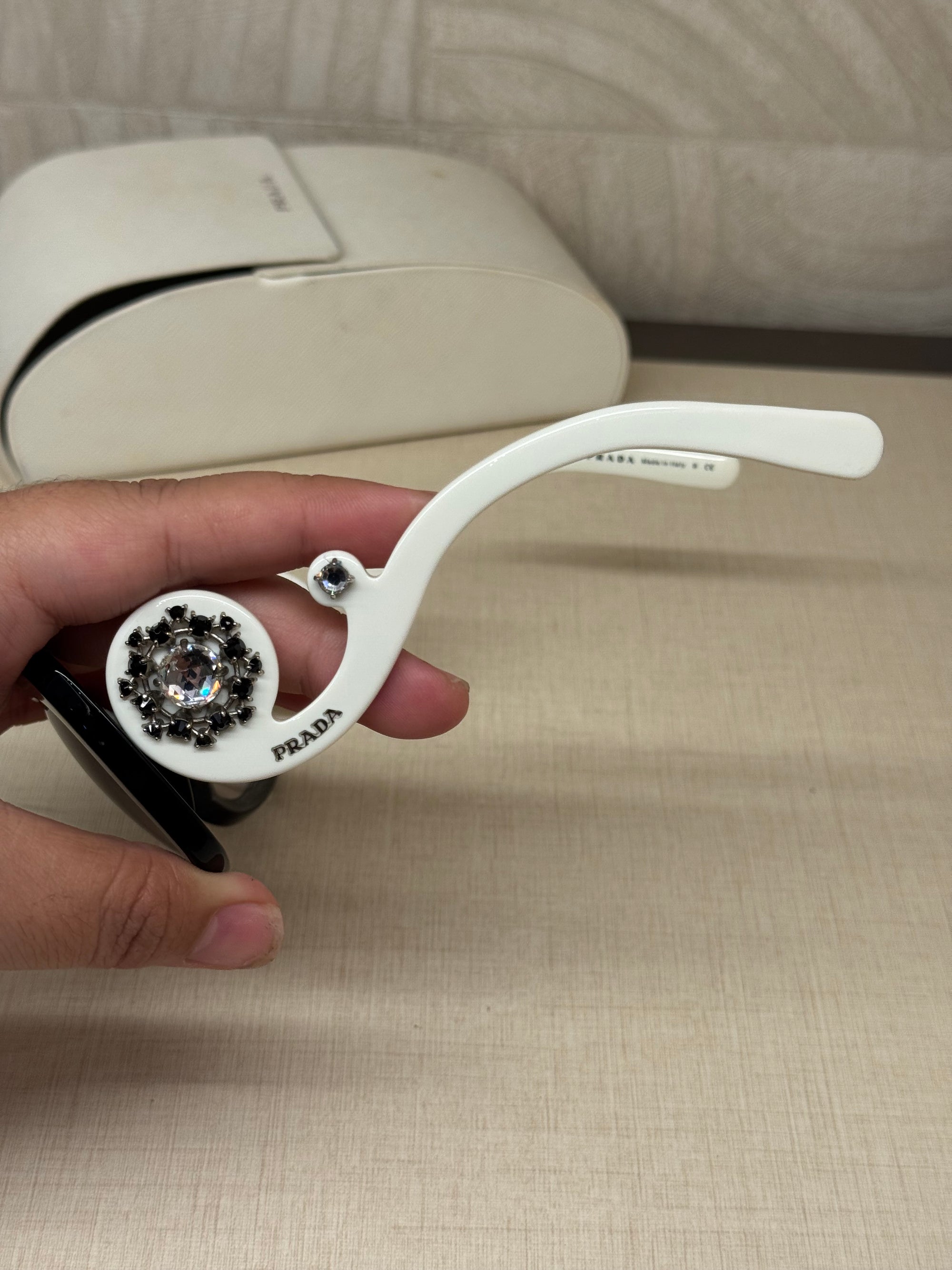 Prada Sunglasses Crystal White