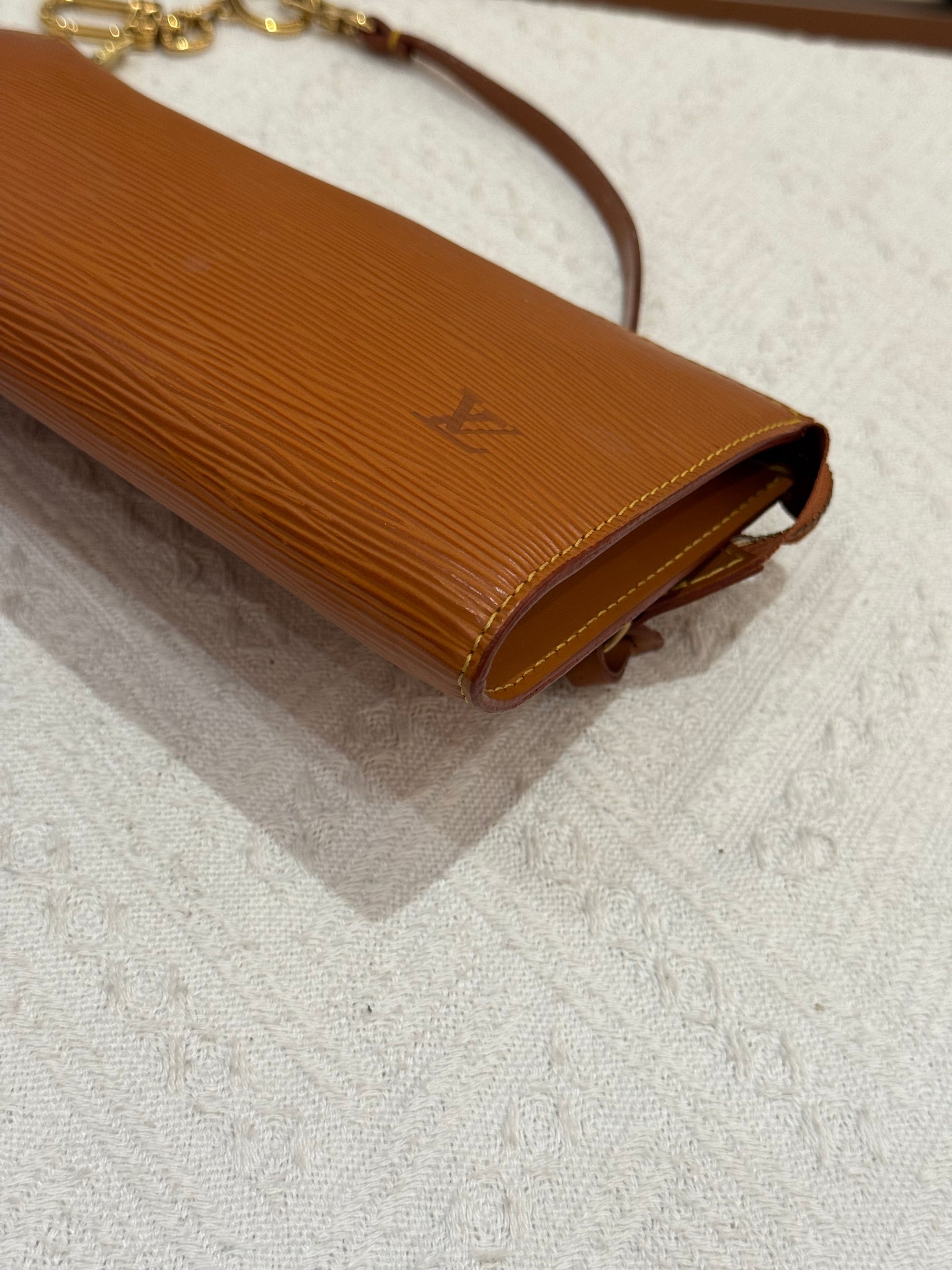 Louis Vuitton Pouchette Epi Leather Gold