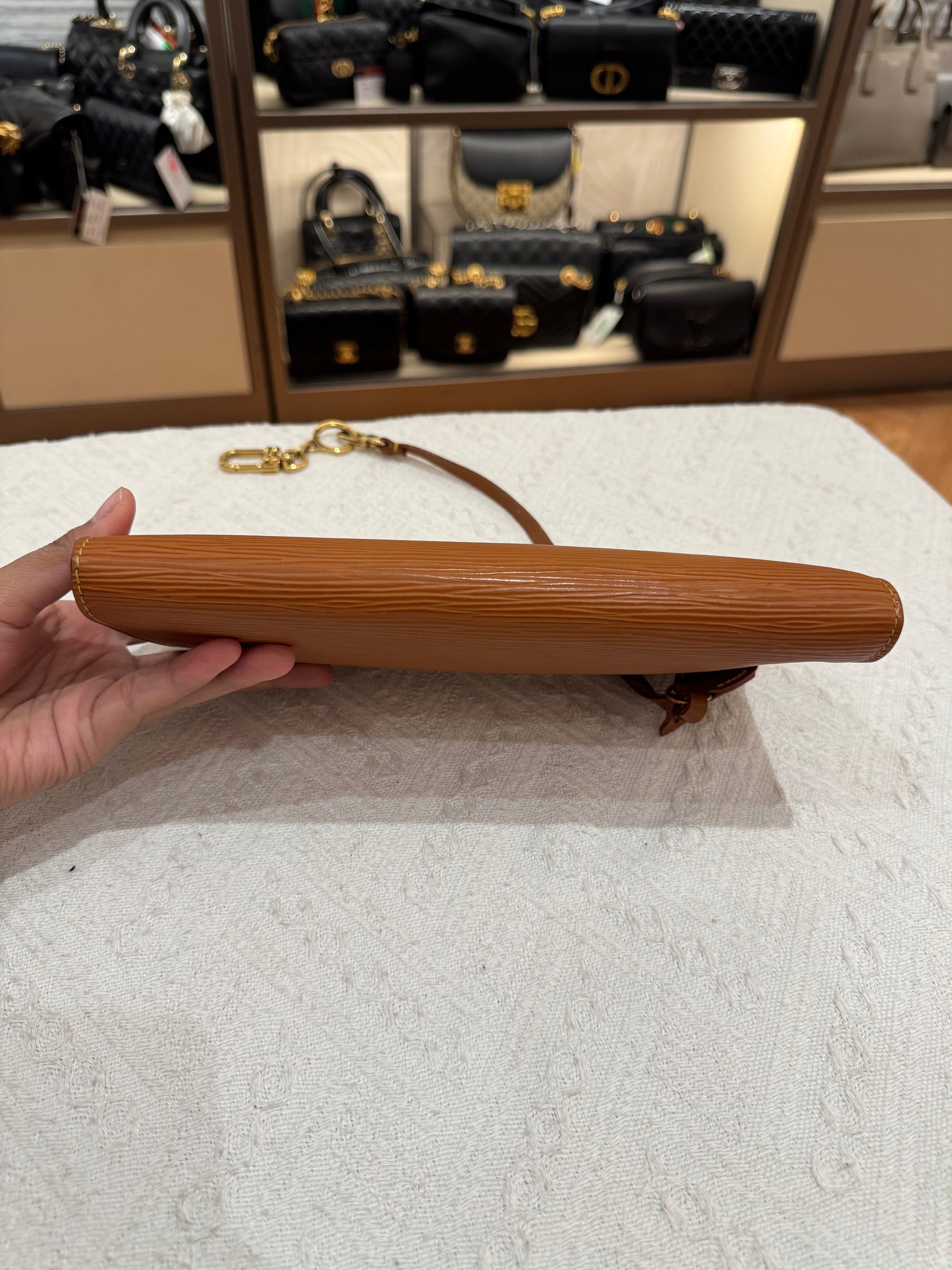 Louis Vuitton Pouchette Epi Leather Gold