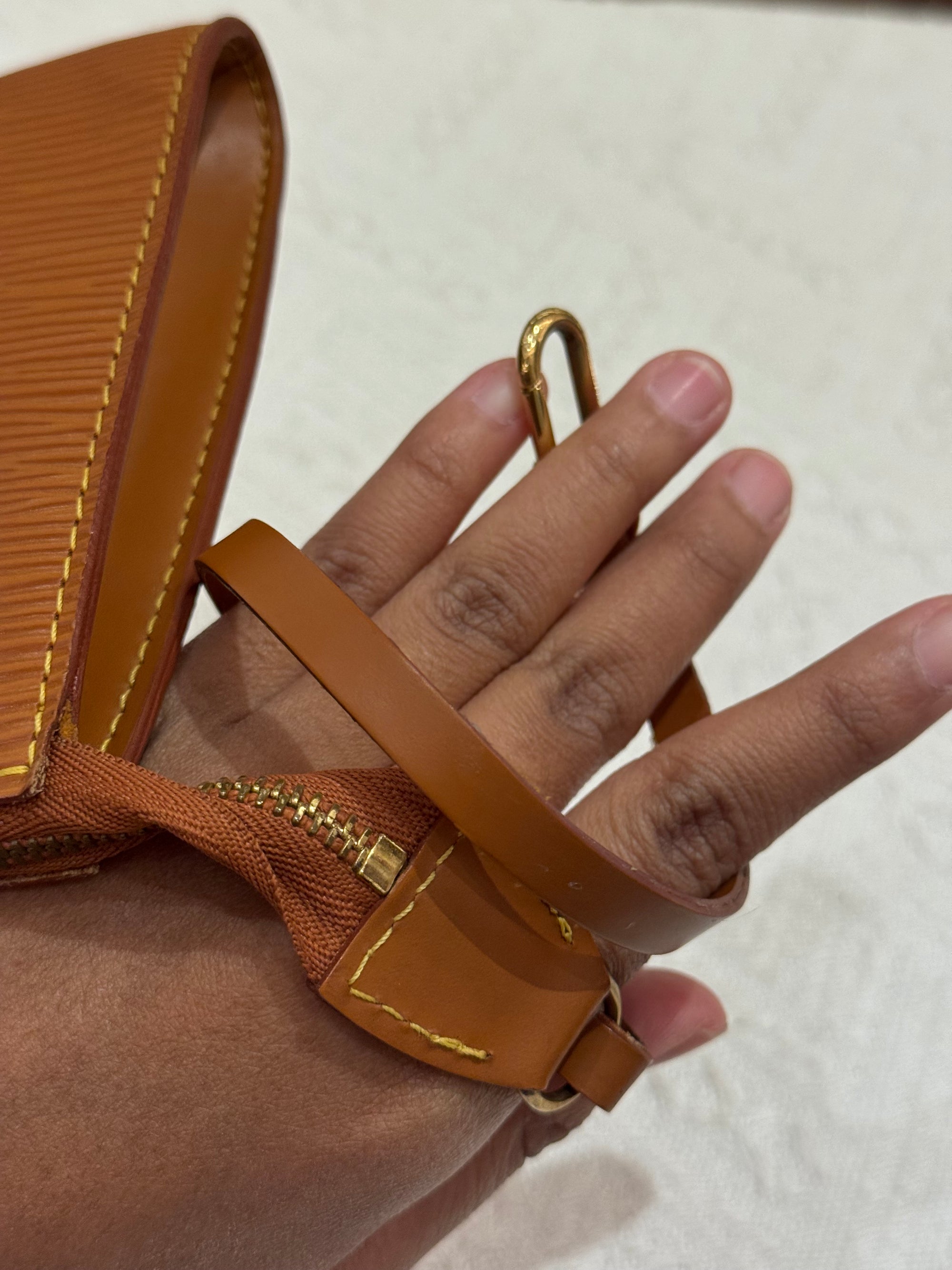 Louis Vuitton Pouchette Epi Leather Gold
