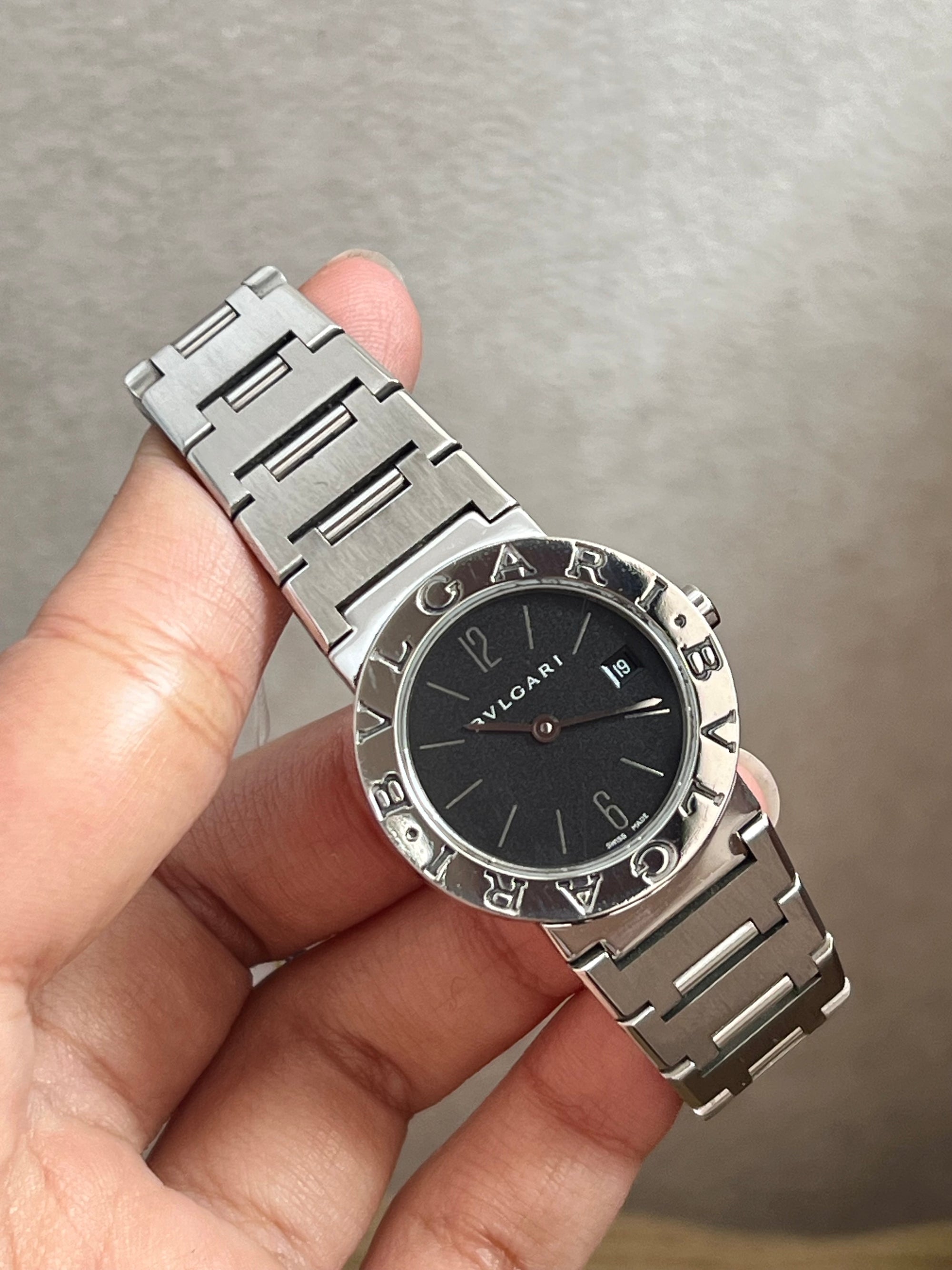 Bvlgari Silver B.Zero Black Dial