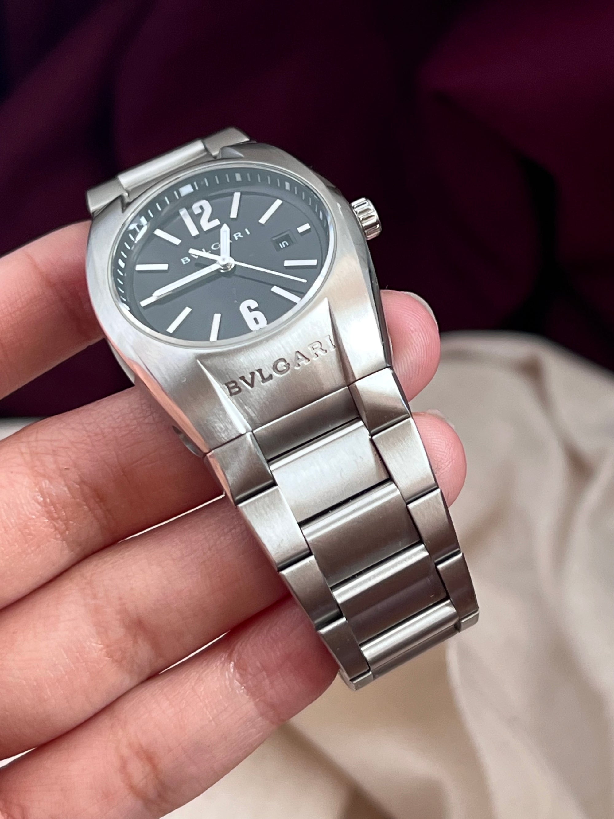 Bvlgari Ergon Silver Black Dial