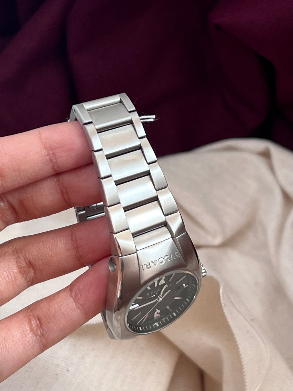 Bvlgari Ergon Silver Black Dial