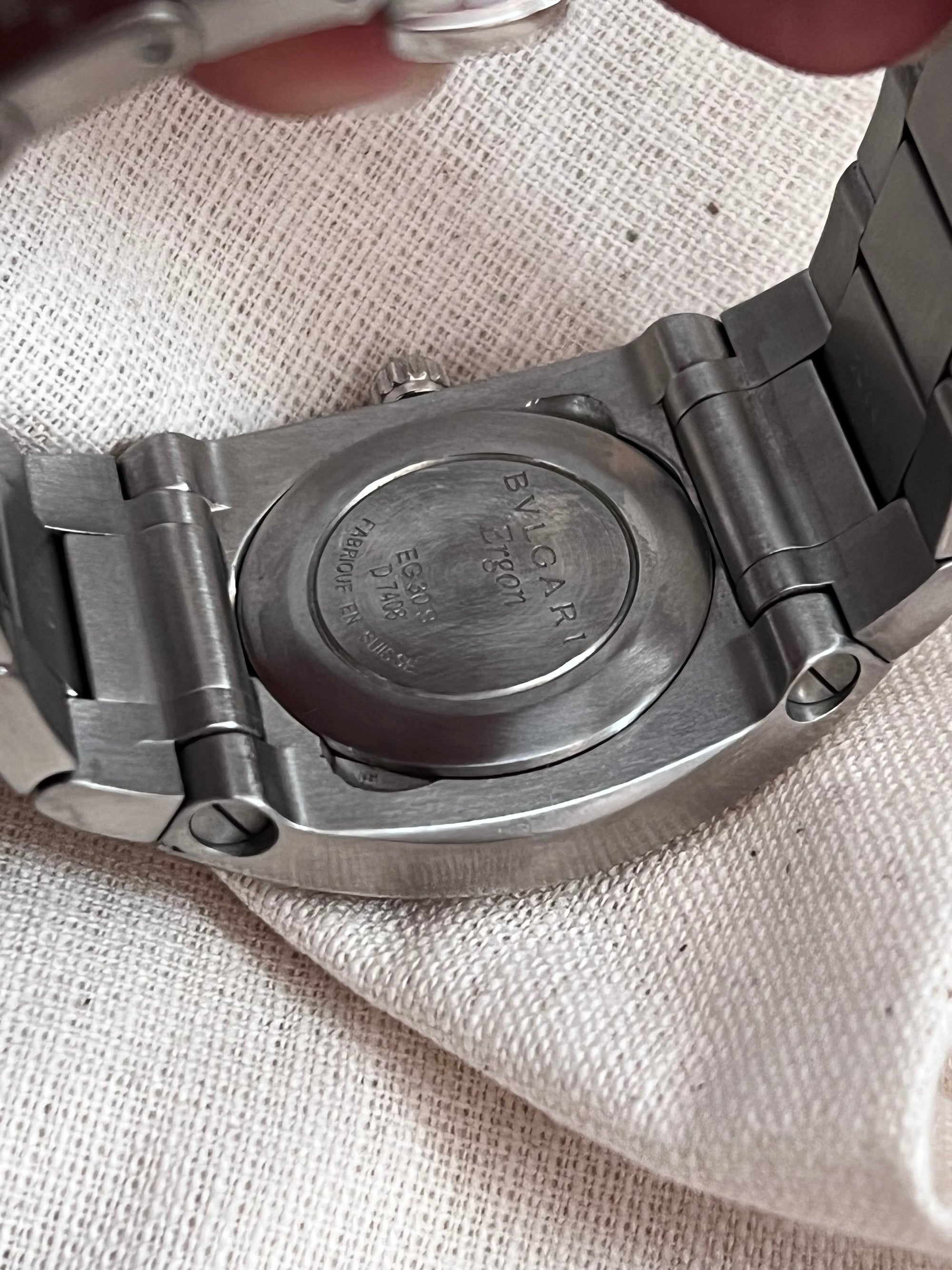 Bvlgari Ergon Silver Black Dial