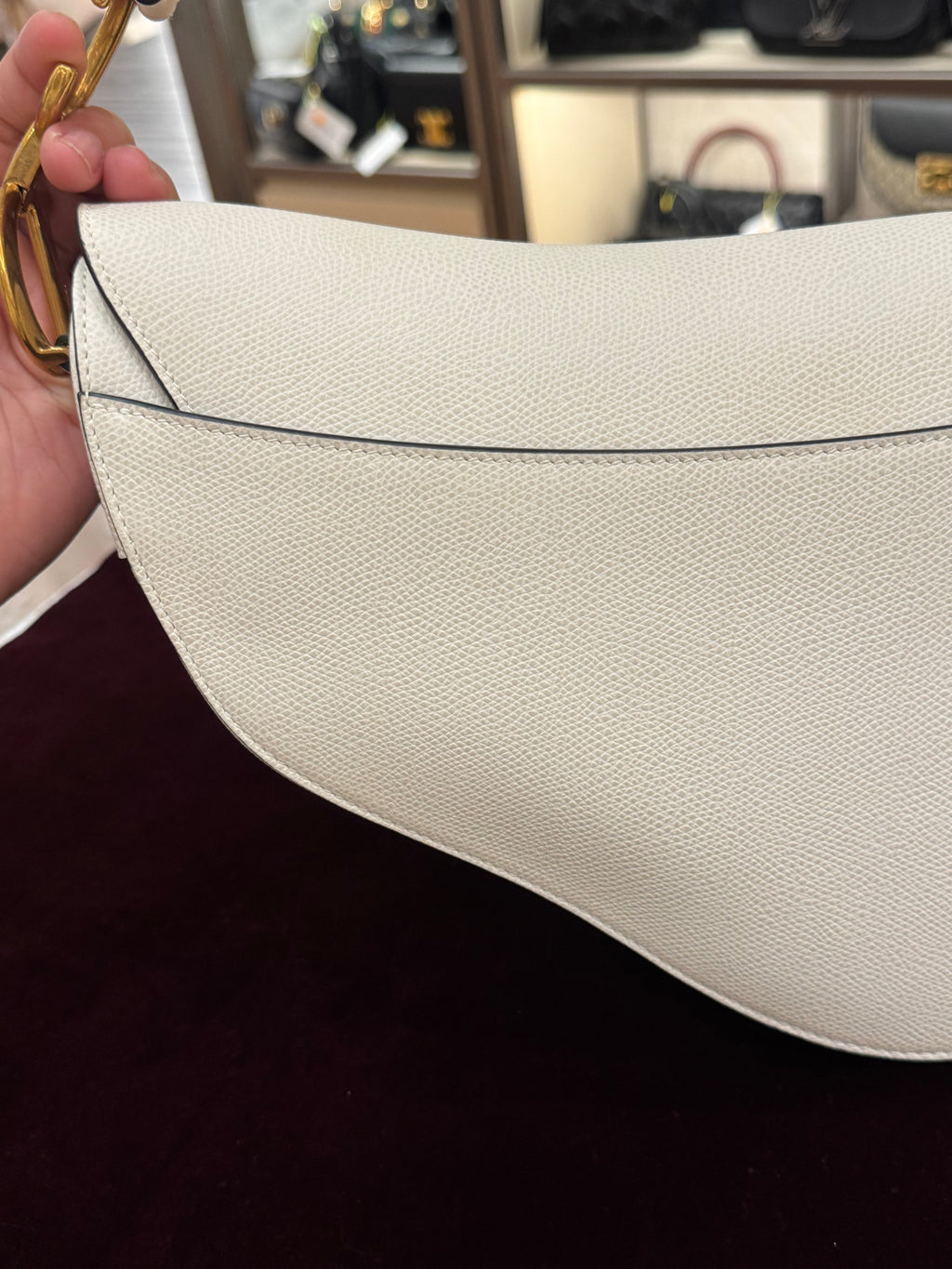 Dior Saddle Medium White GHW